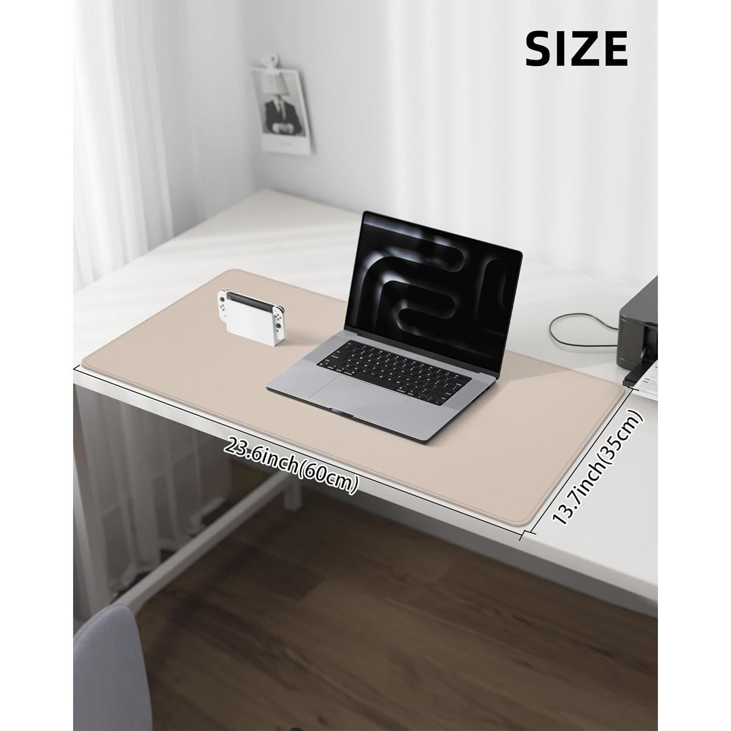 Alfombrilla Antideslizante AFIING Beige 61x35 cm Cuero PU