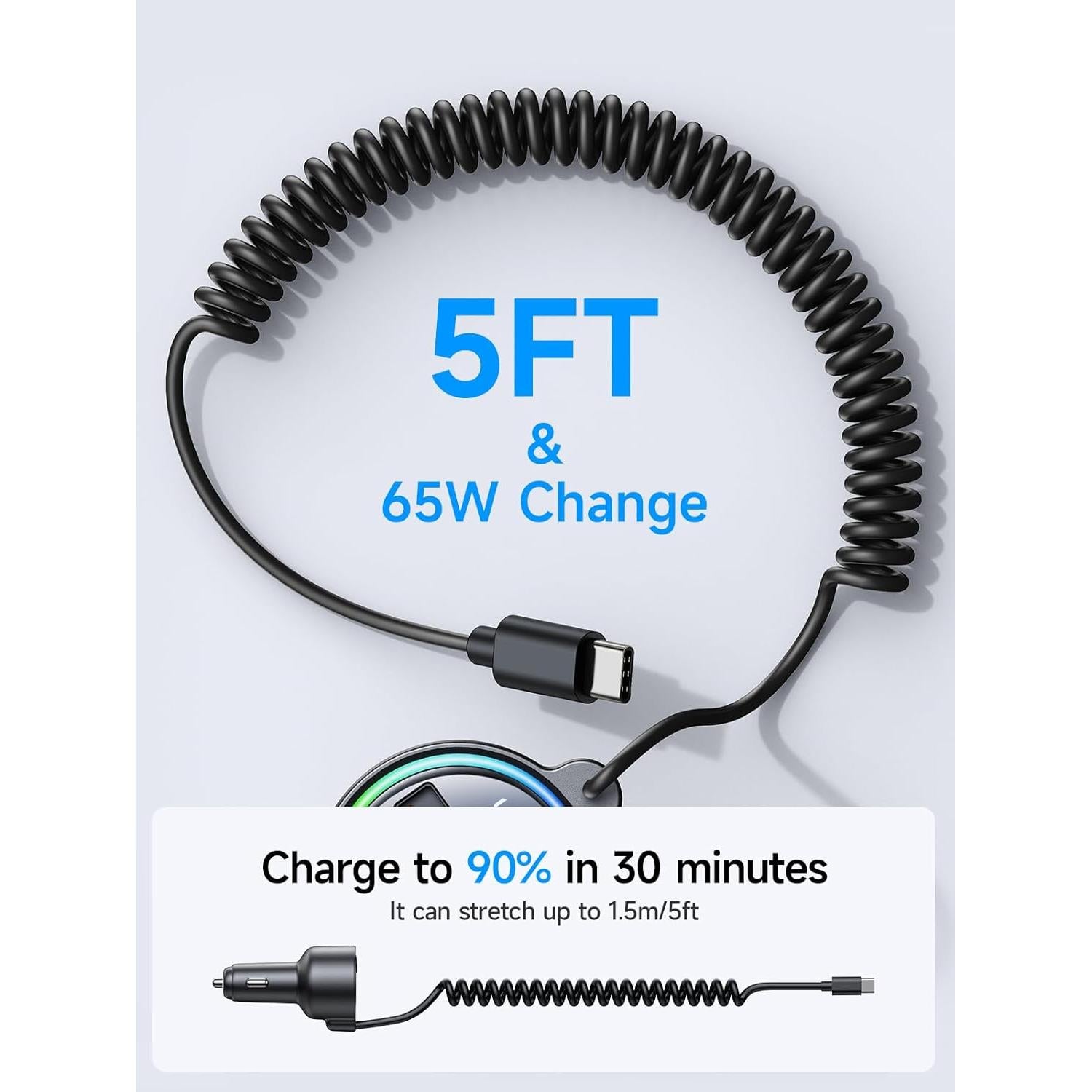 Transmisor FM Bluetooth 5.4 Bommiax 77W Carga Rápida 65W