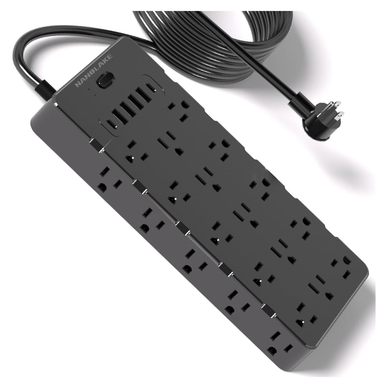 Protector de Sobretensión Nanolake 25 Salidas AC 6 USB 4000J