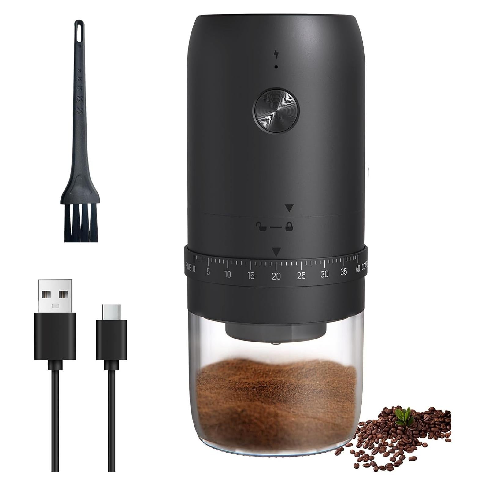 Molino de café eléctrico portátil ZDFRBJG 40 configuraciones