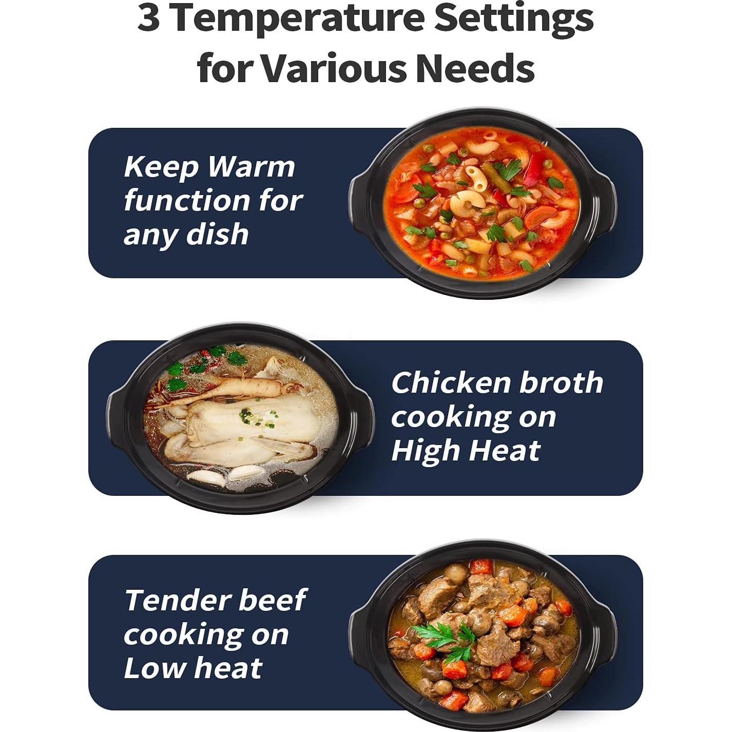 Olla de Cocción Lenta Programable KOOC 8.5 Qt Negra Ovalada