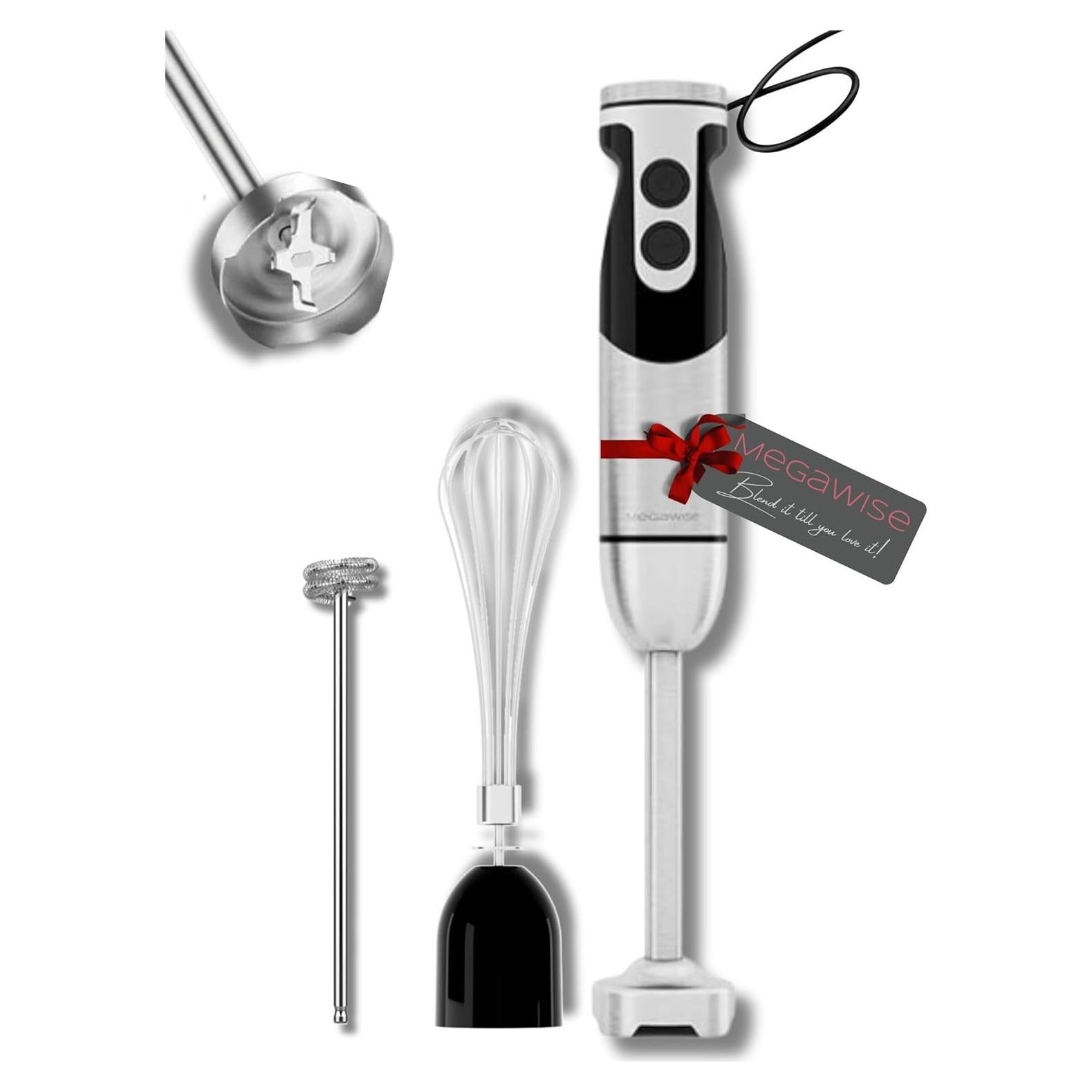 Batidora de Mano Megawise 400W 3 en 1 con Accesorios - Negro