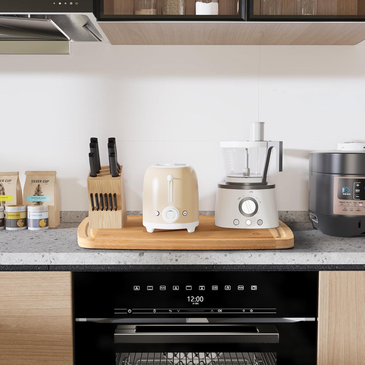 Tabla de Cortar Antideslizante Socisen de Bambú 44.5x30.5 cm