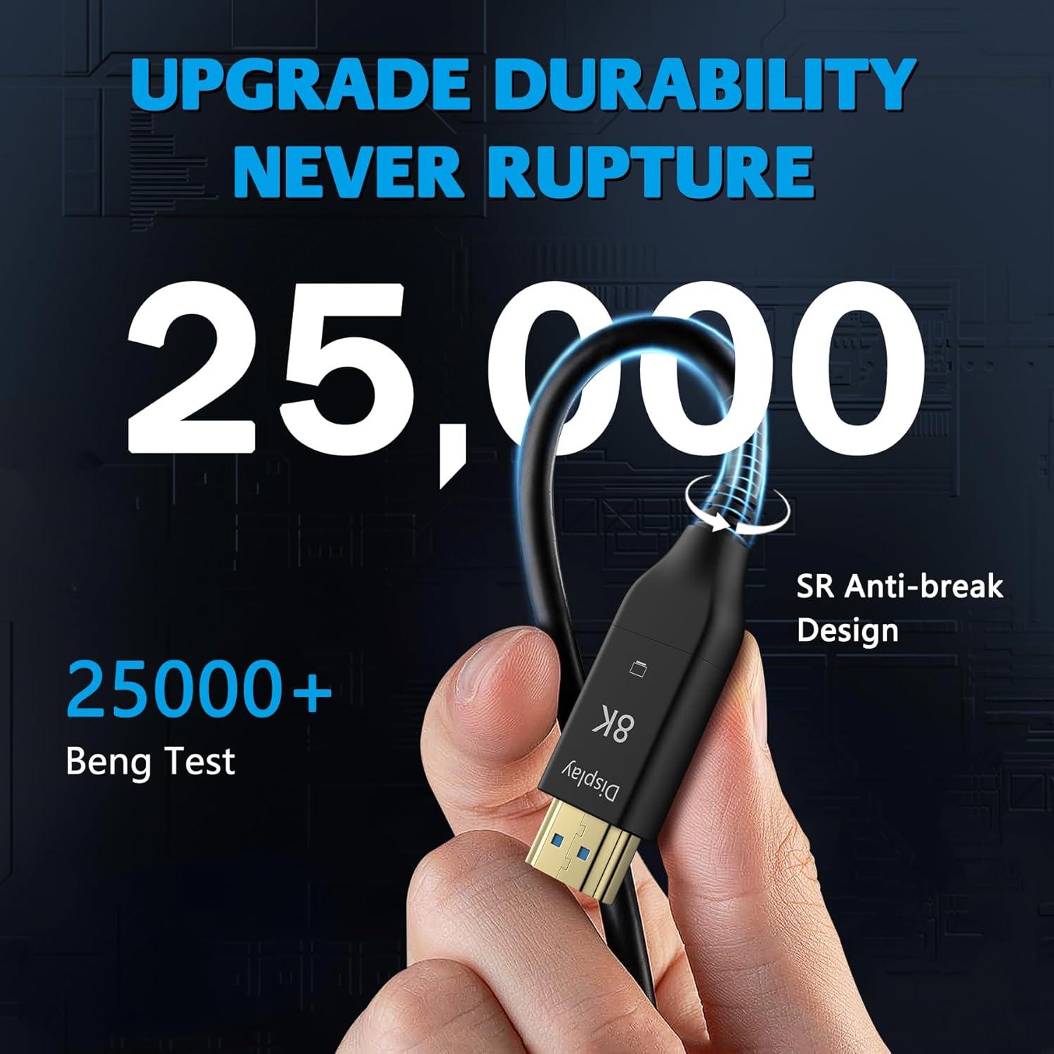 Cable HDMI 2M 8K 10K 4K 2.1 48Gbps HYairspy