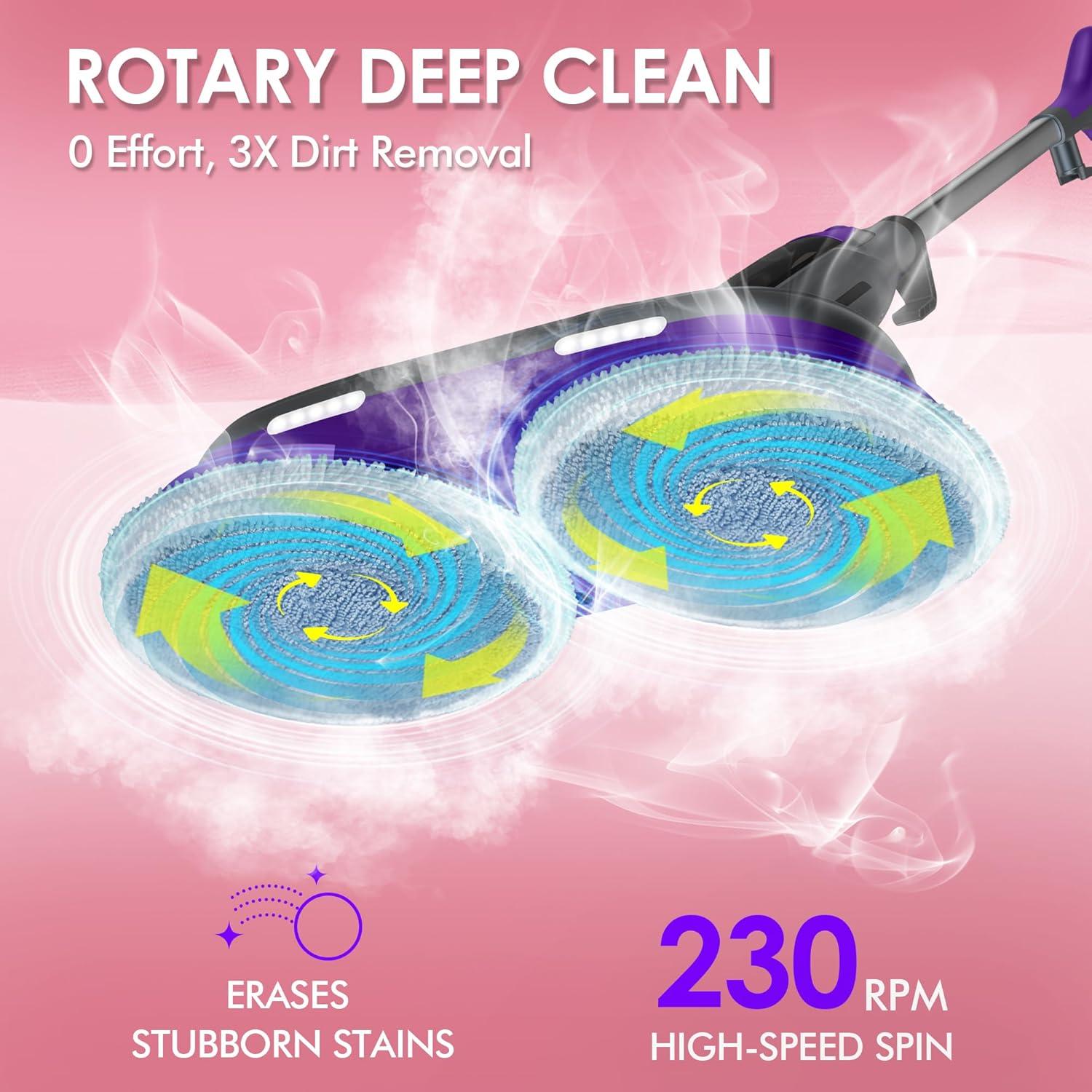 Fregona de Vapor BOJUK F2-D2 1500W 0.44L con 6 Almohadillas