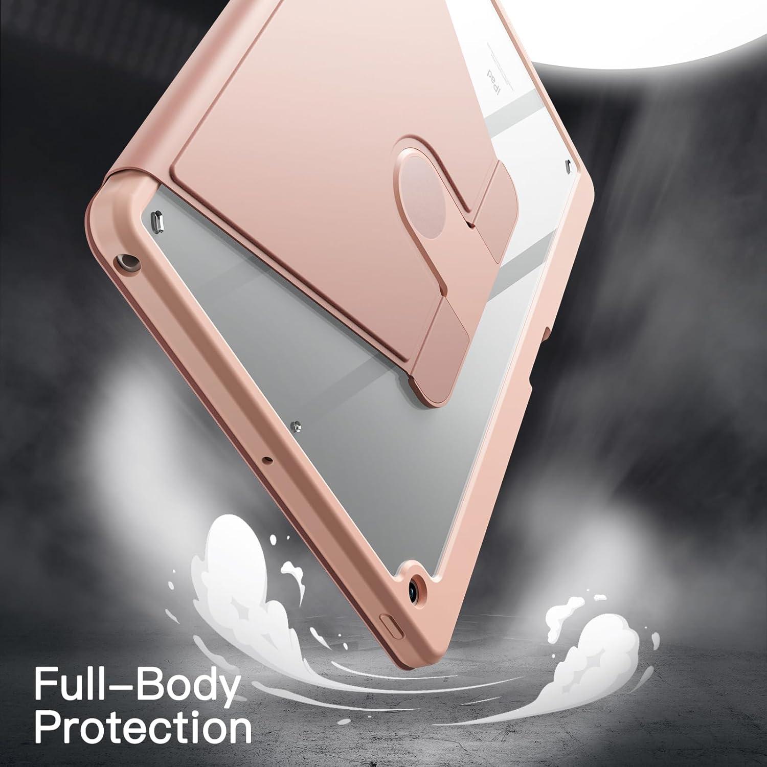 Funda Rotativa JETech para iPad 9/8/7 10.2" Oro Rosa