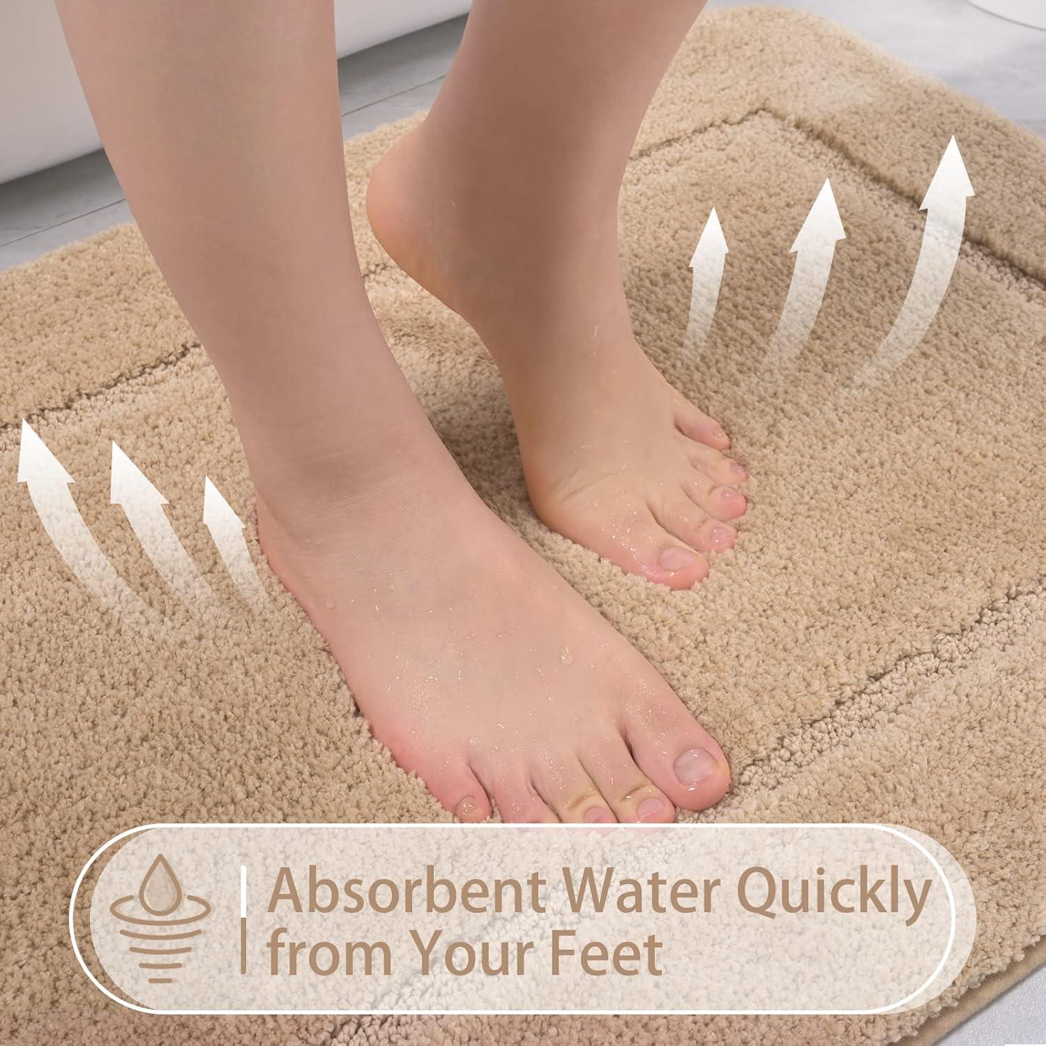 Conjunto de Alfombrillas de Baño LOCHAS Beige 2 Piezas Antideslizante