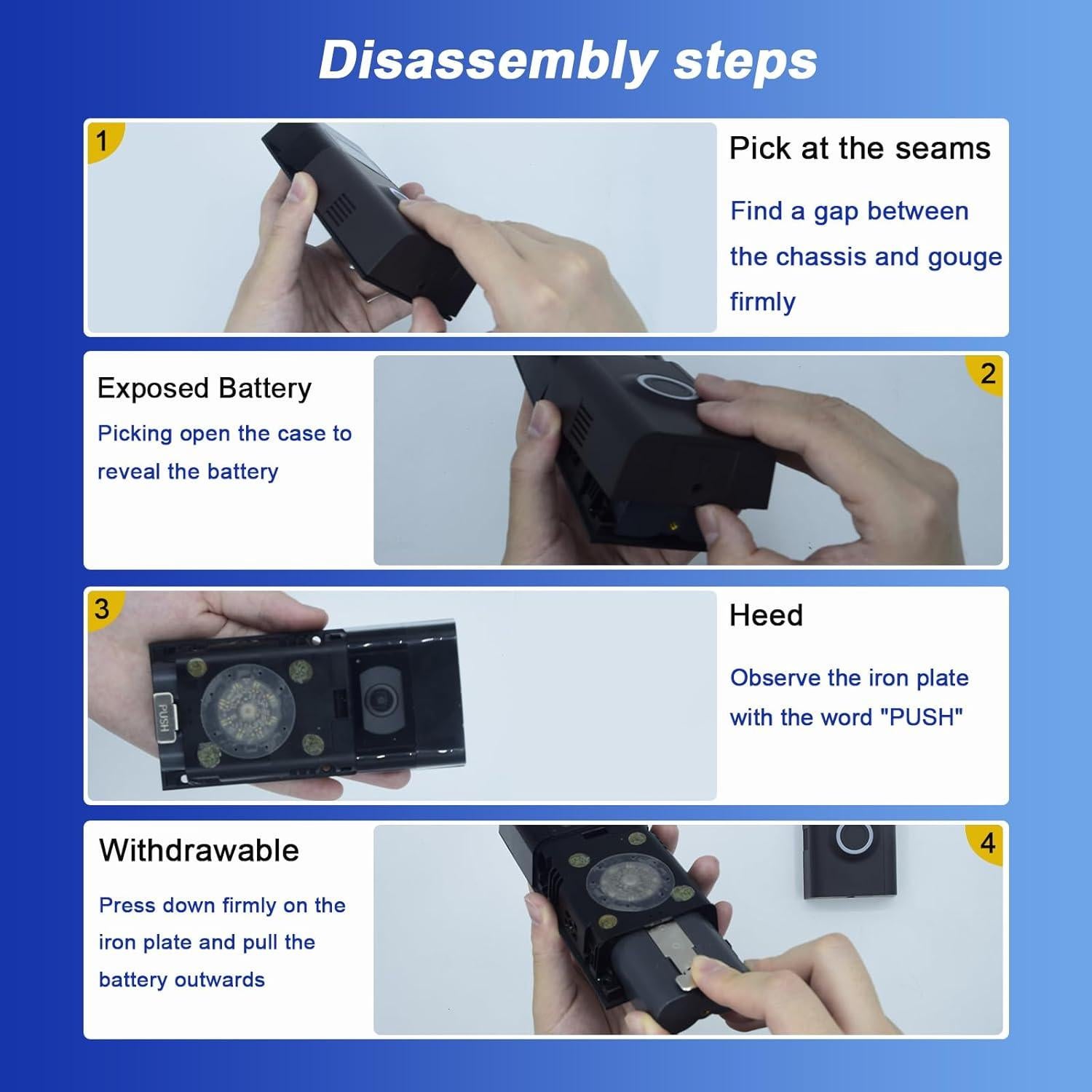 Batería de Reemplazo Dentsing 6040mAh para Ring Doorbell 2/3/4