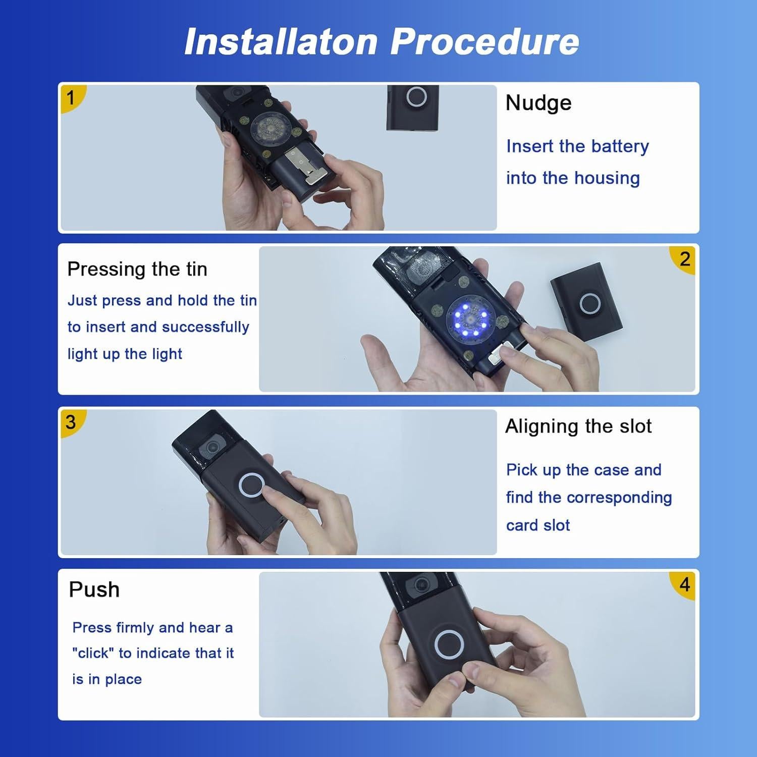 Batería de Reemplazo Dentsing 6040mAh para Ring Doorbell 2/3/4