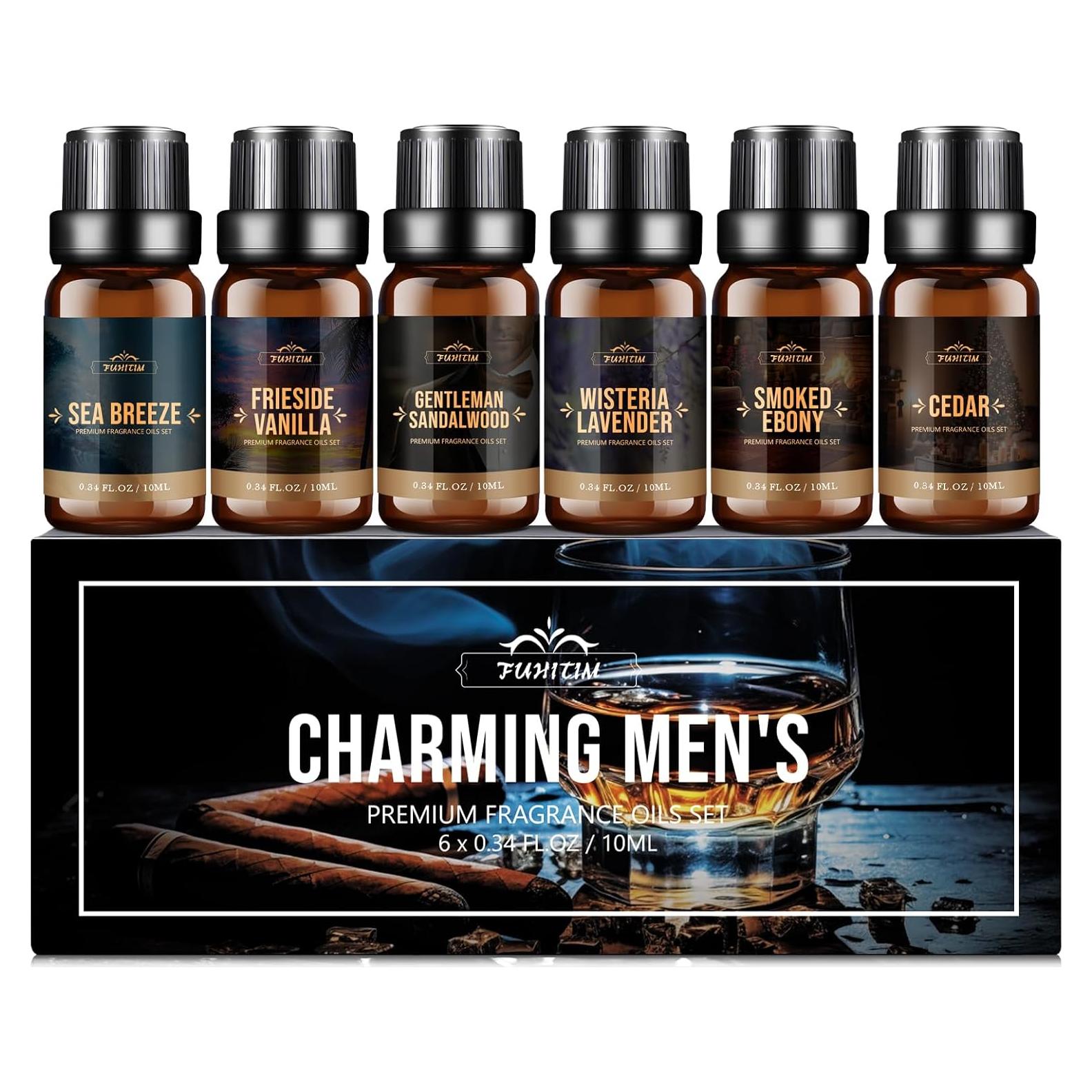 Conjunto de Aceites de Fragancia Premium 6x10ml - Hombres Encantadores
