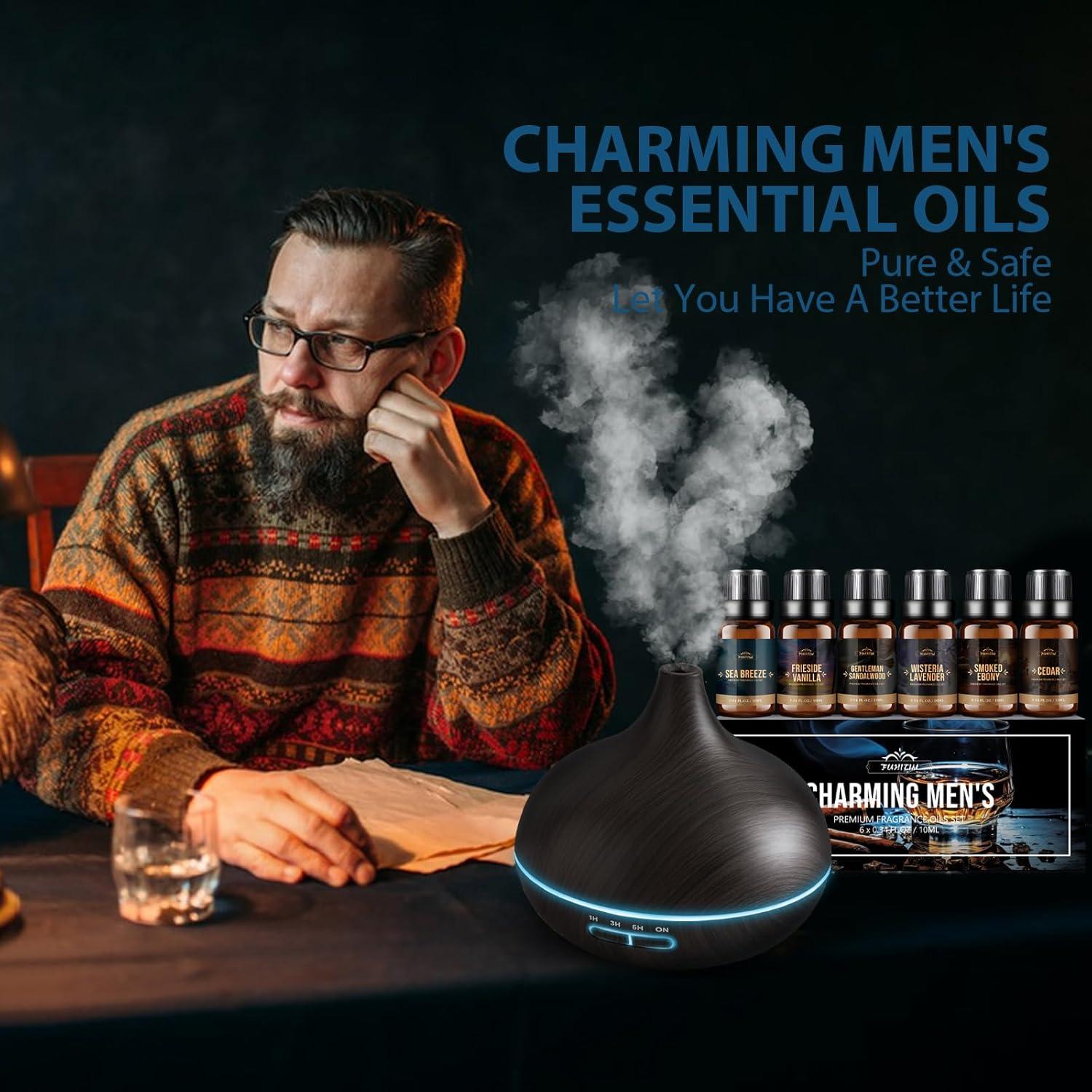 Conjunto de Aceites de Fragancia Premium 6x10ml - Hombres Encantadores