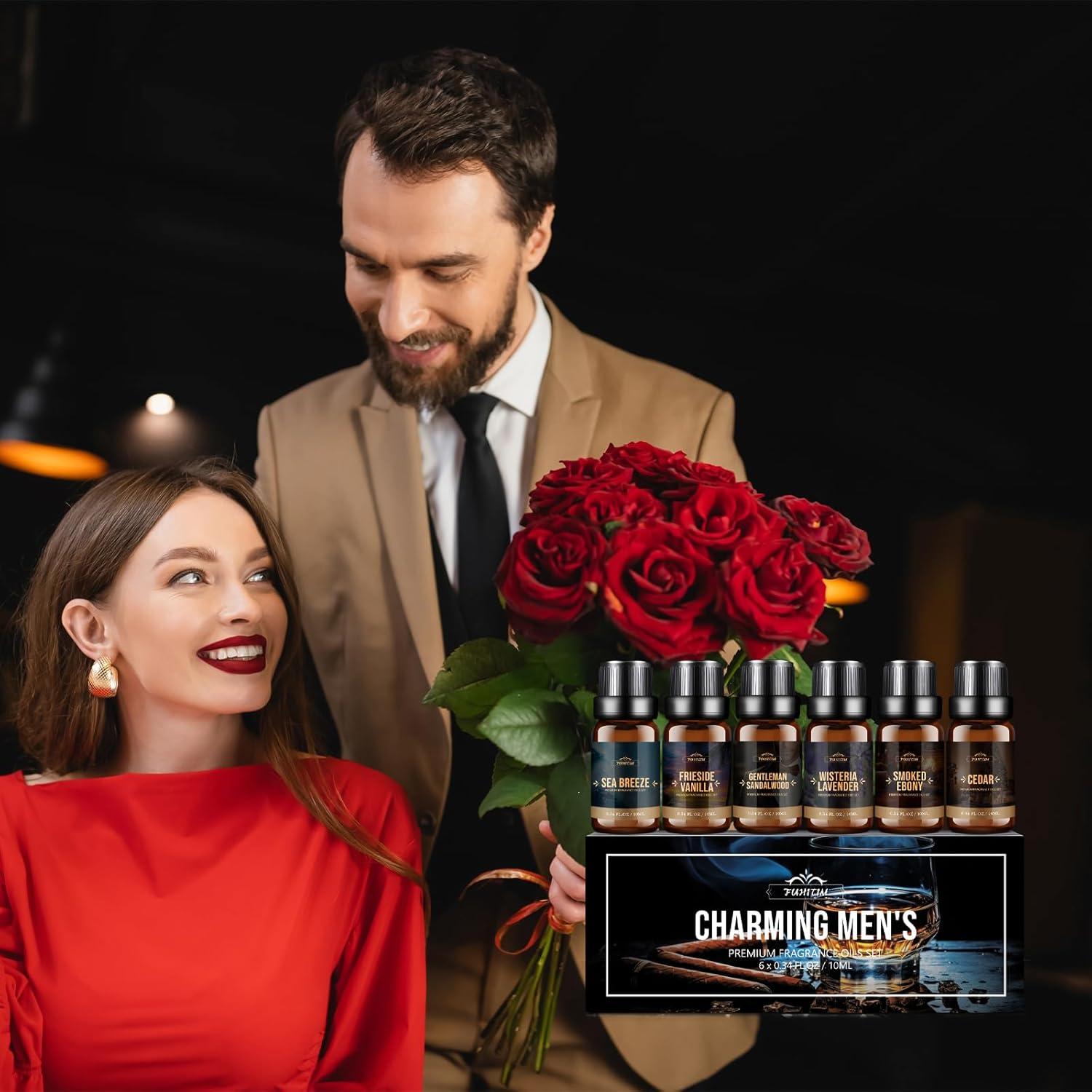 Conjunto de Aceites de Fragancia Premium 6x10ml - Hombres Encantadores