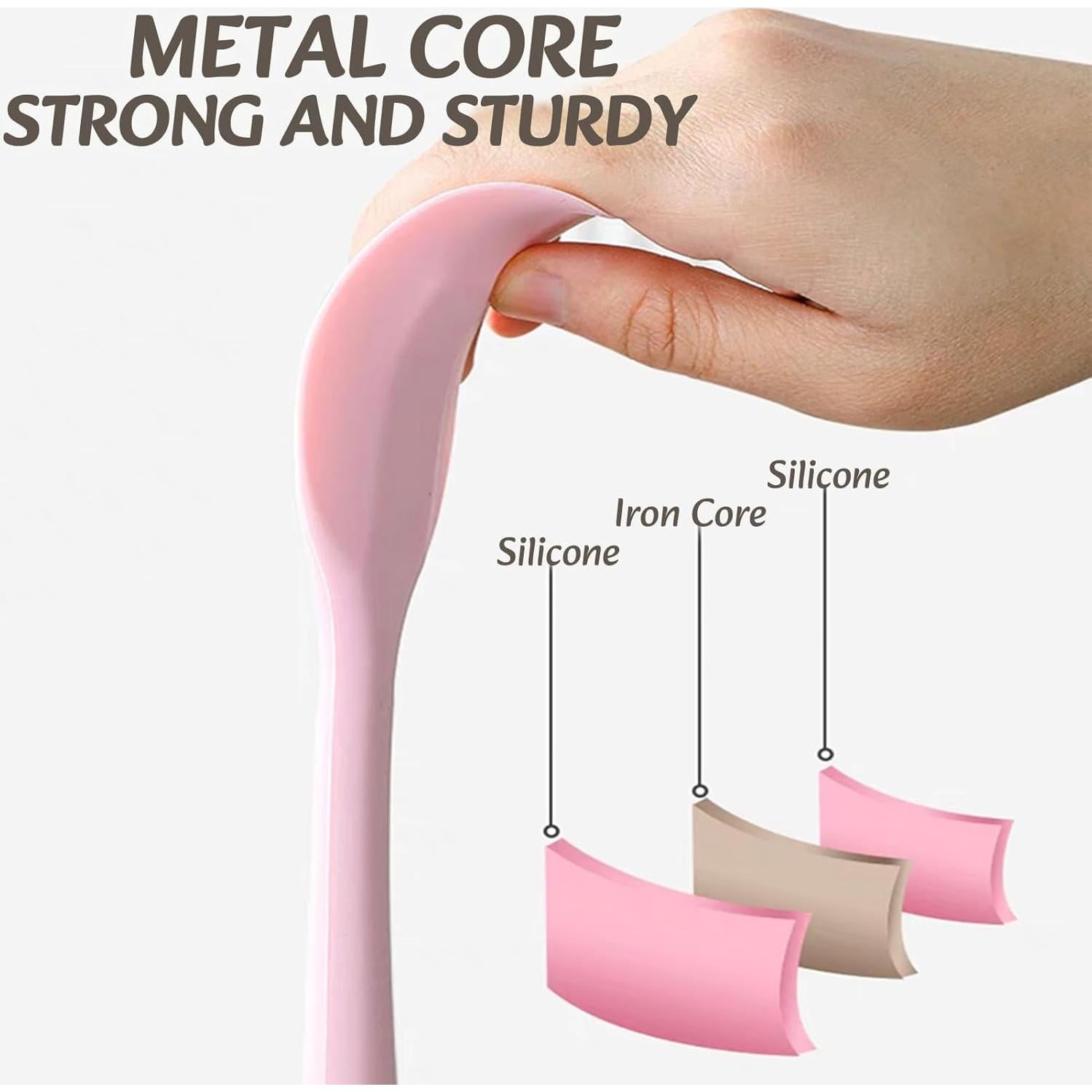 Set de 8 Espátulas de Silicona KAKAMINA 28 cm Antiadherentes