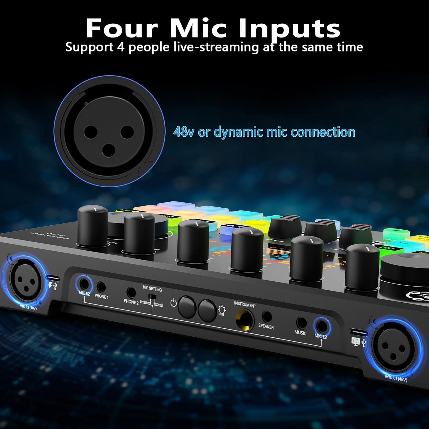 Paquete de Podcast para 2 con Mezclador DJ COMMANDER M100