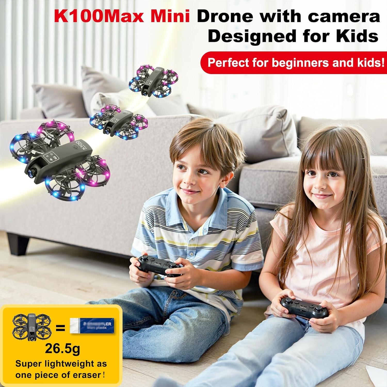 Dron Mini K100Max SkylineExtend con Cámara HD 720p para Niños