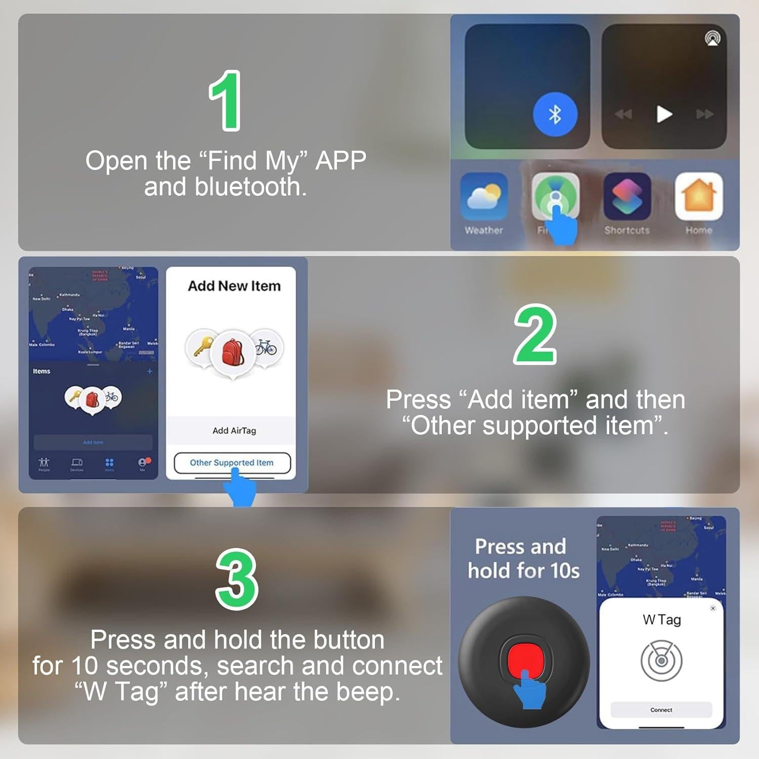 Localizador Bluetooth Fortunepro Air 4 Pack IP68 Negro
