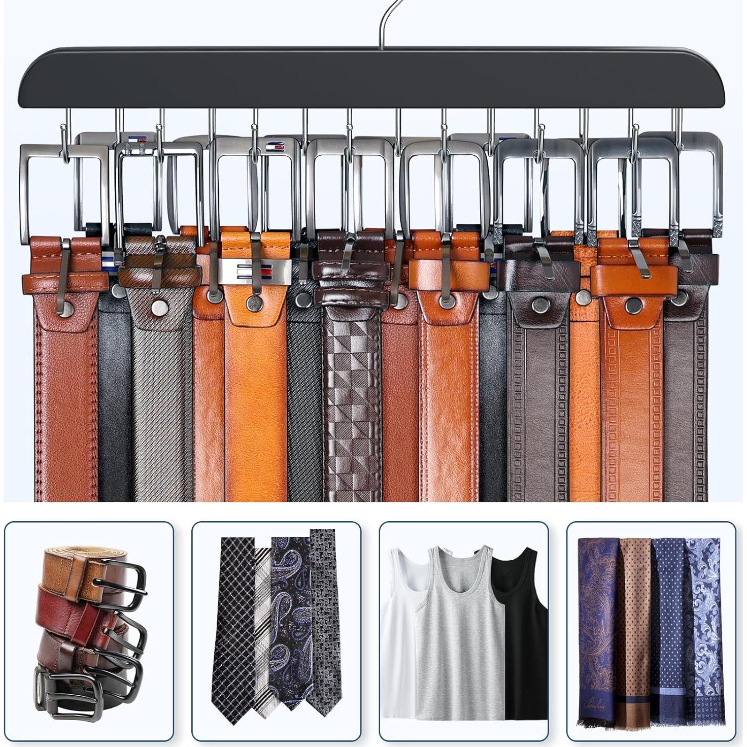 Soporte para Cinturones Resovo - Organizador de Closet 14 Ganchos