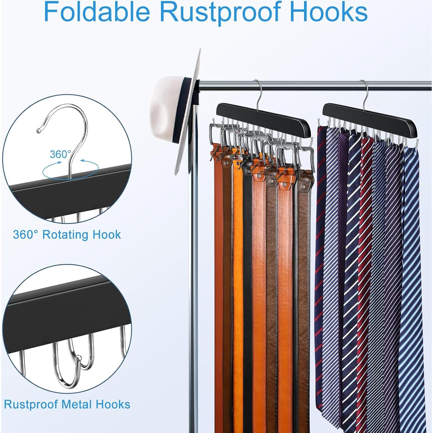 Soporte para Cinturones Resovo - Organizador de Closet 14 Ganchos