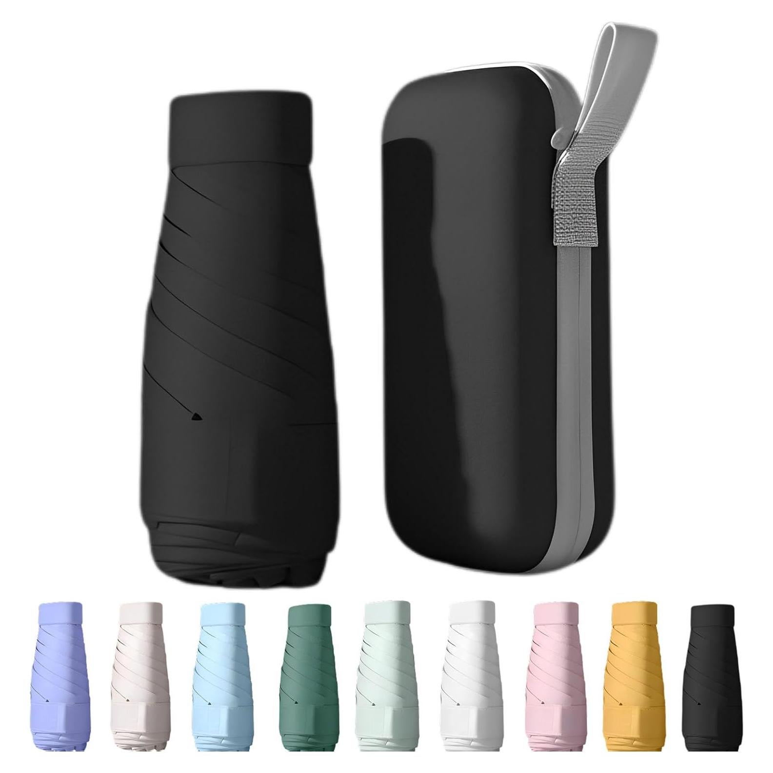 Mini Paraguas de Viaje Mustarpicking UPF50+ Compacto Negro