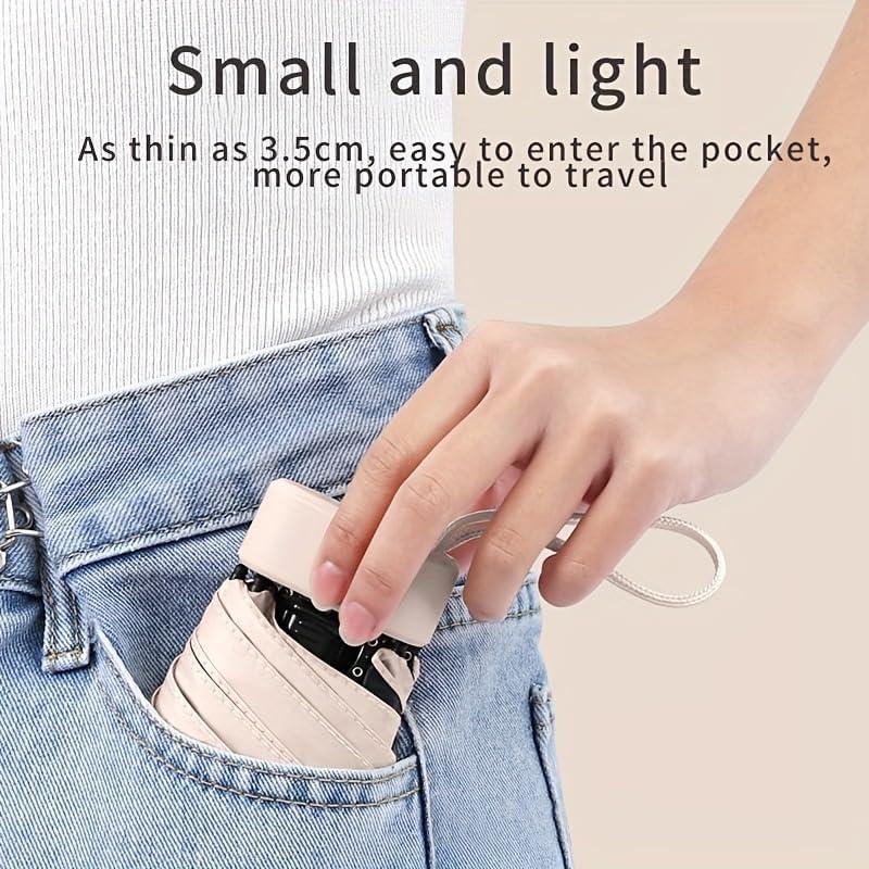 Mini Paraguas de Viaje Mustarpicking UPF50+ Compacto Negro