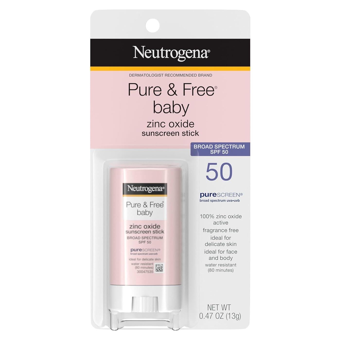 Protector Solar Mineral Neutrogena Bebés SPF 50 Barra 13.34 g