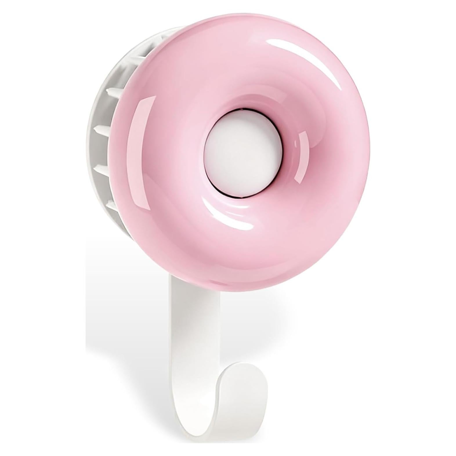 Masajeador de cuero cabelludo Duehoppee 2 en 1 con gancho rosa