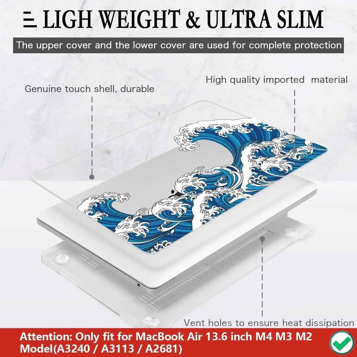 Funda Dura CISSOOK para MacBook Air 13.6 M2 M3 2022-2025