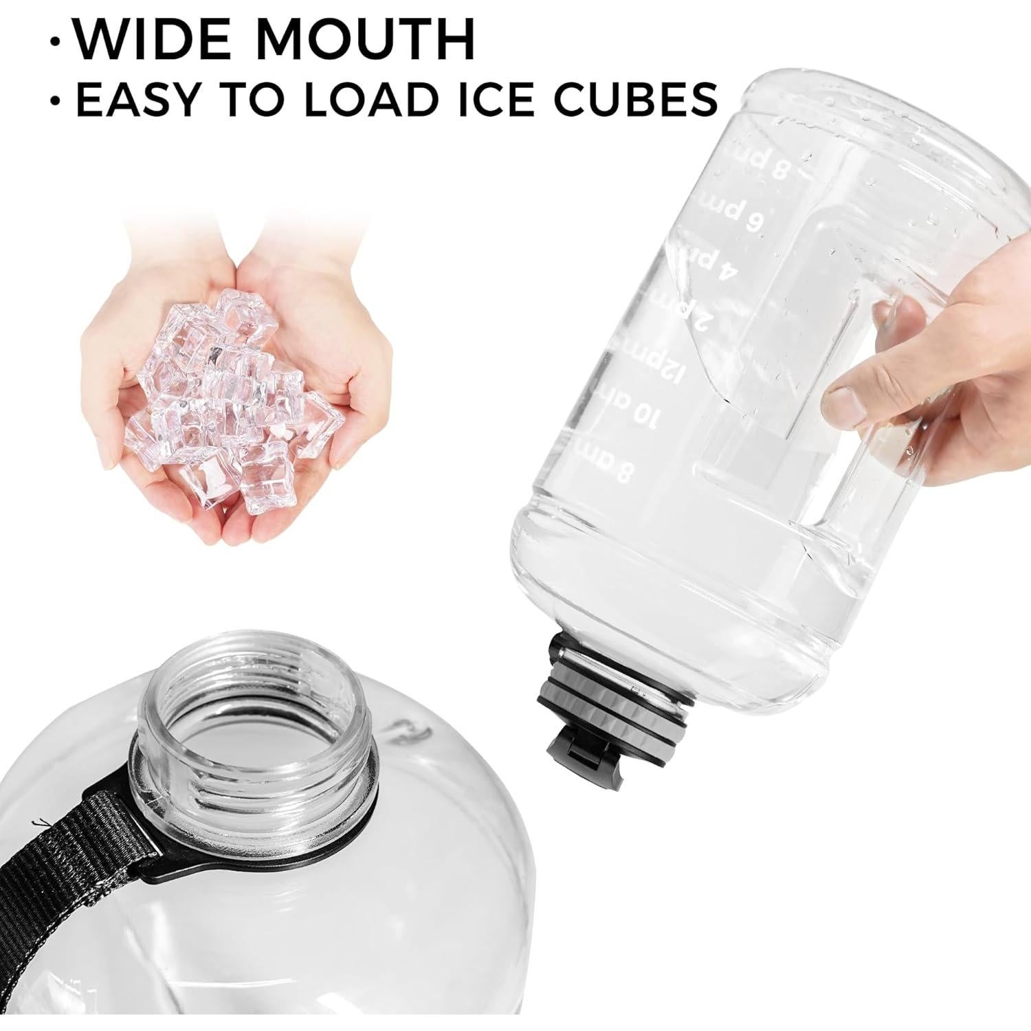 Botella de Agua Grande QD.SUZEE 1.89L con Marcador Motivacional