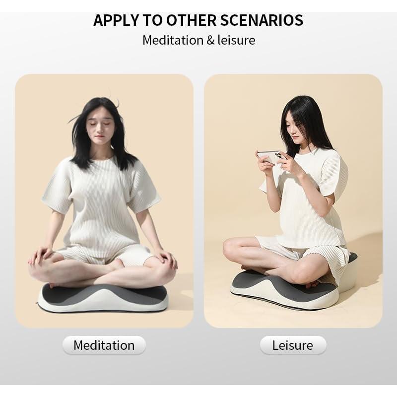 Cojín de Meditación Ergonomico Yogatein Grande Gris
