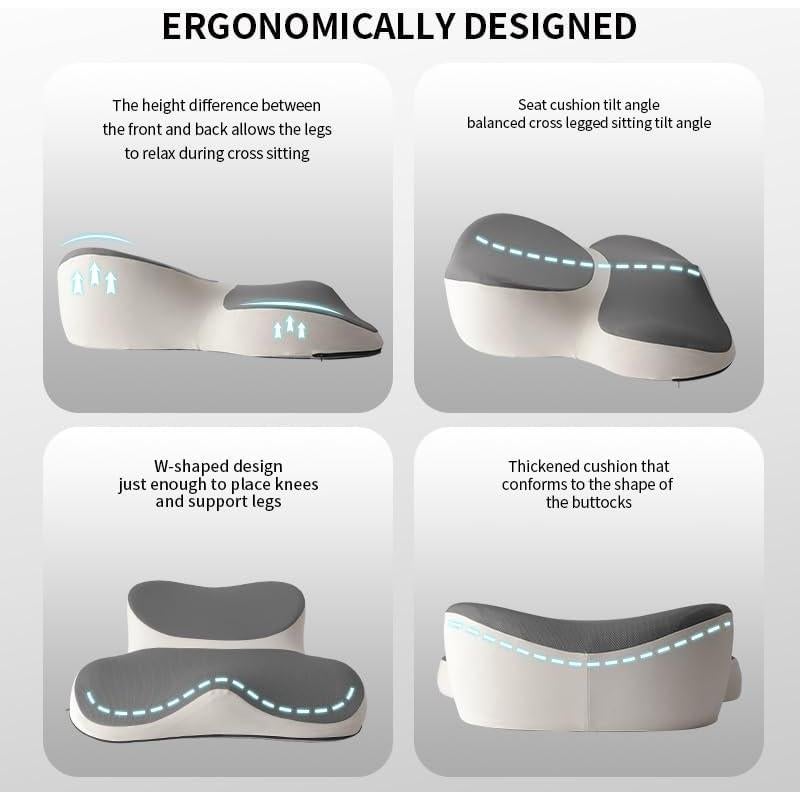 Cojín de Meditación Ergonomico Yogatein Grande Gris