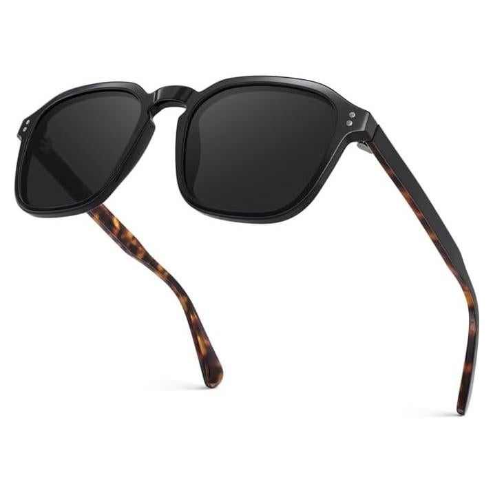 Gafas de sol polarizadas Kisdate para hombres y mujeres - Marco negro