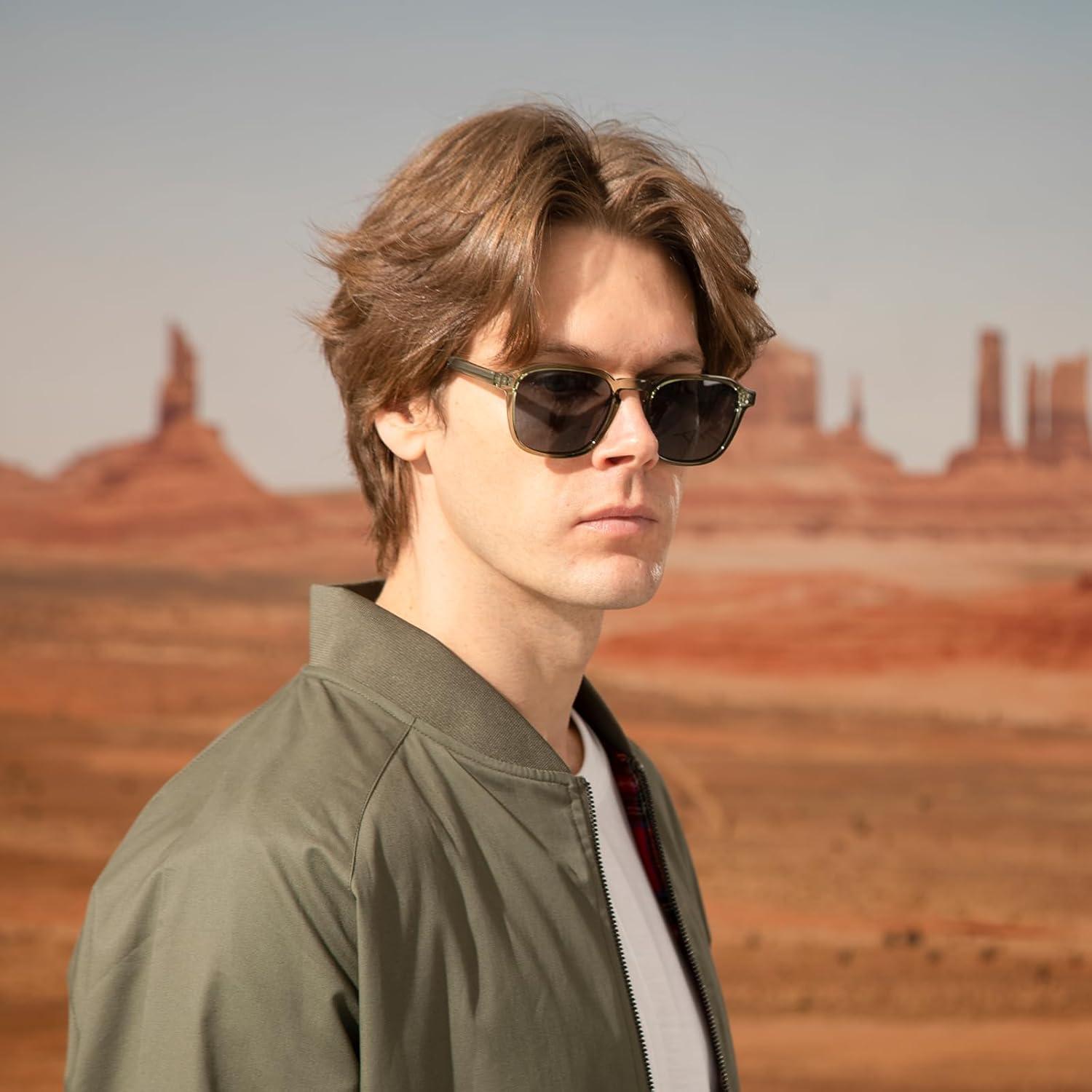 Gafas de sol polarizadas Kisdate para hombres y mujeres - Marco negro