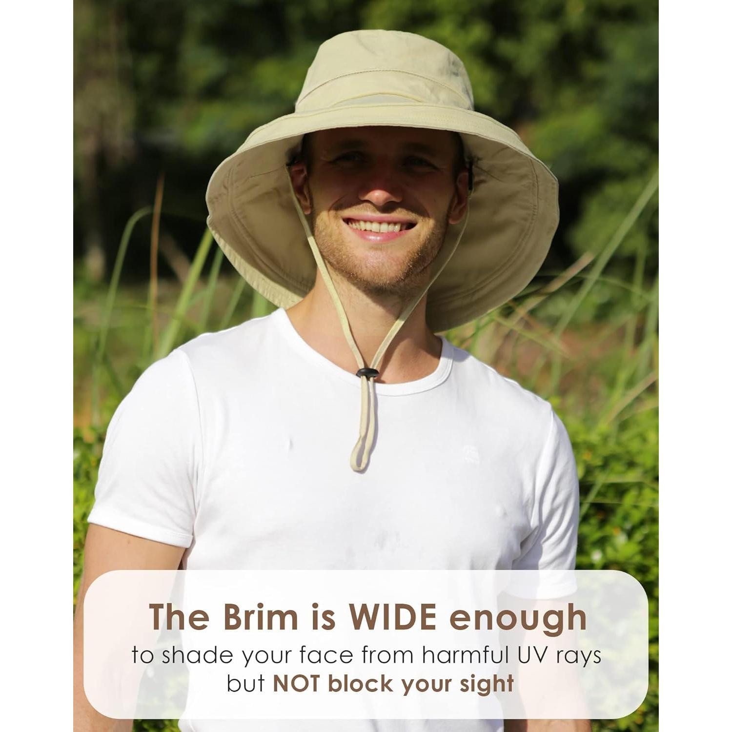 Sombrero de Sol Plegable para Mujeres Algodón Beige Claro