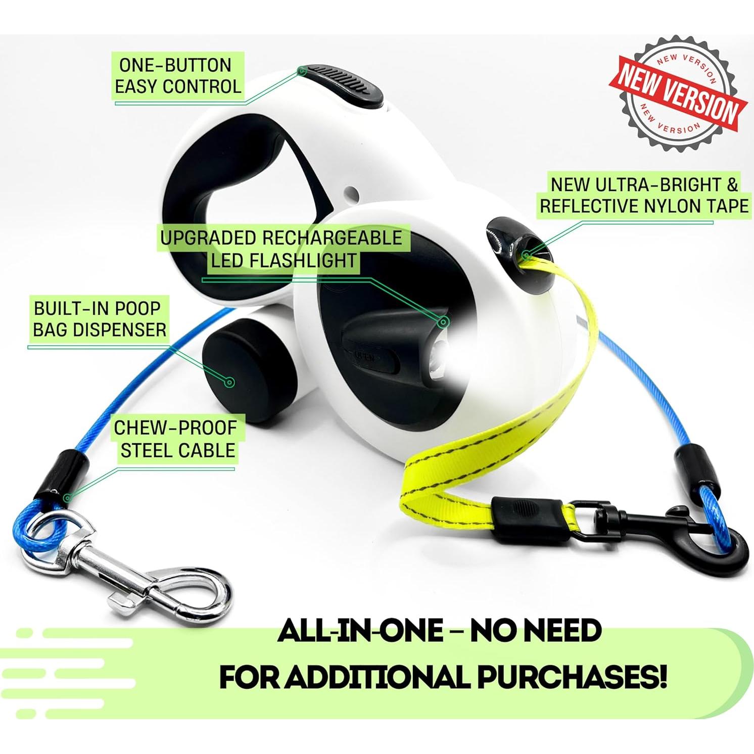 Correa Retráctil Snuggle Paws 5m para Perros hasta 20kg