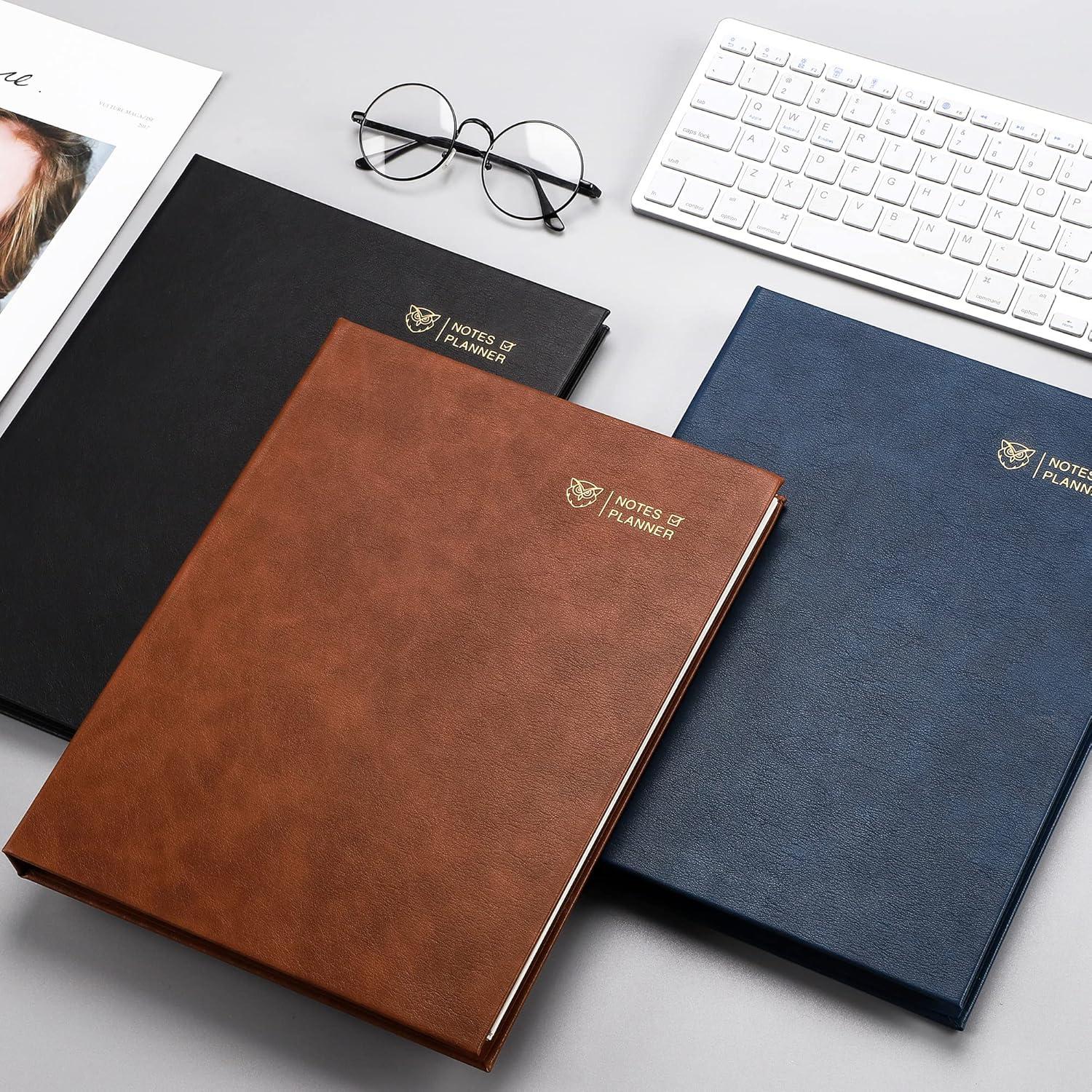 Planificador Diario Sin Fecha EMSHOI A4 Negro 240 Páginas