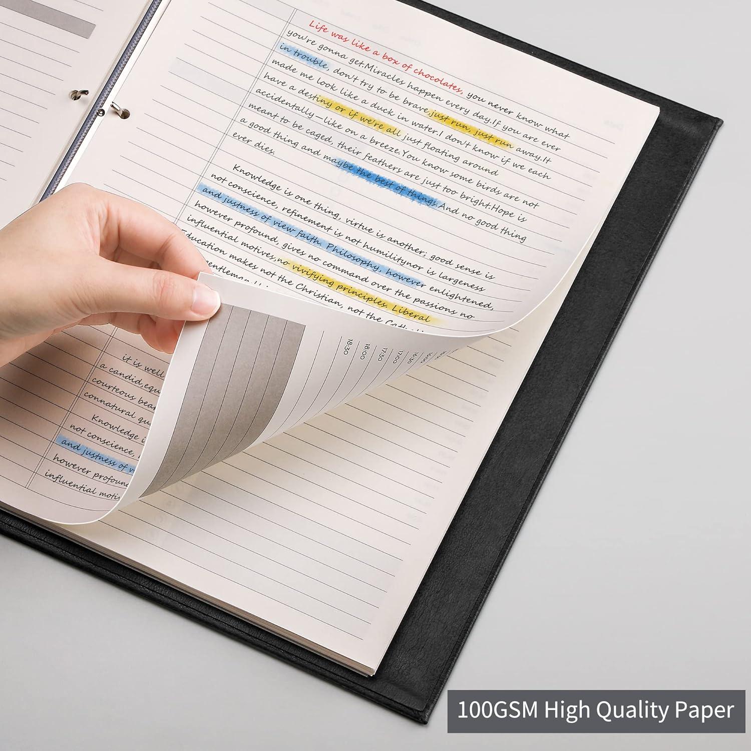 Planificador Diario Sin Fecha EMSHOI A4 Negro 240 Páginas