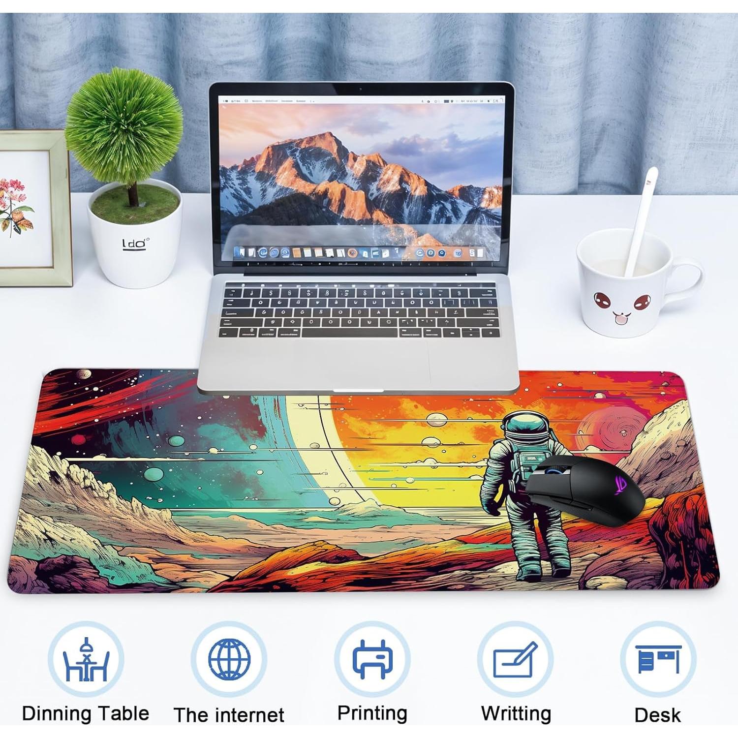 Alfombrilla de Ratón Grande DONBEIDIU Astronauta 80x30 cm