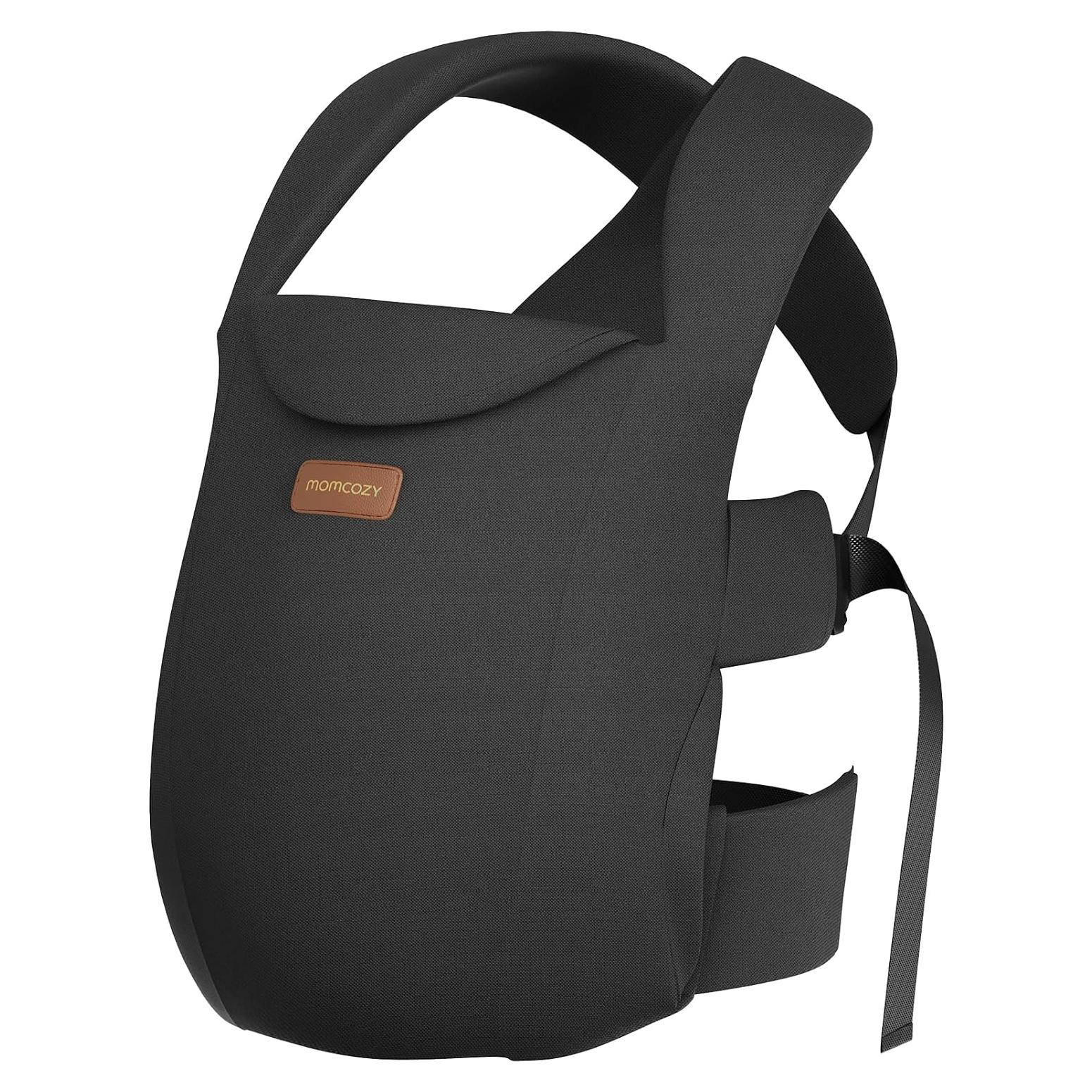 Portabebés Ergonómico Momcozy CB002 - Negro, 3.2-11.3 kg