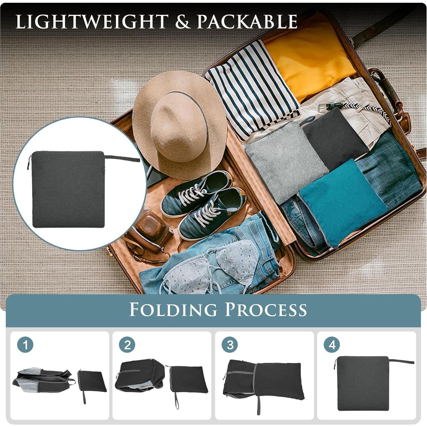 Mochila de Senderismo Plegable BiYiYun 20L Negra Ligera