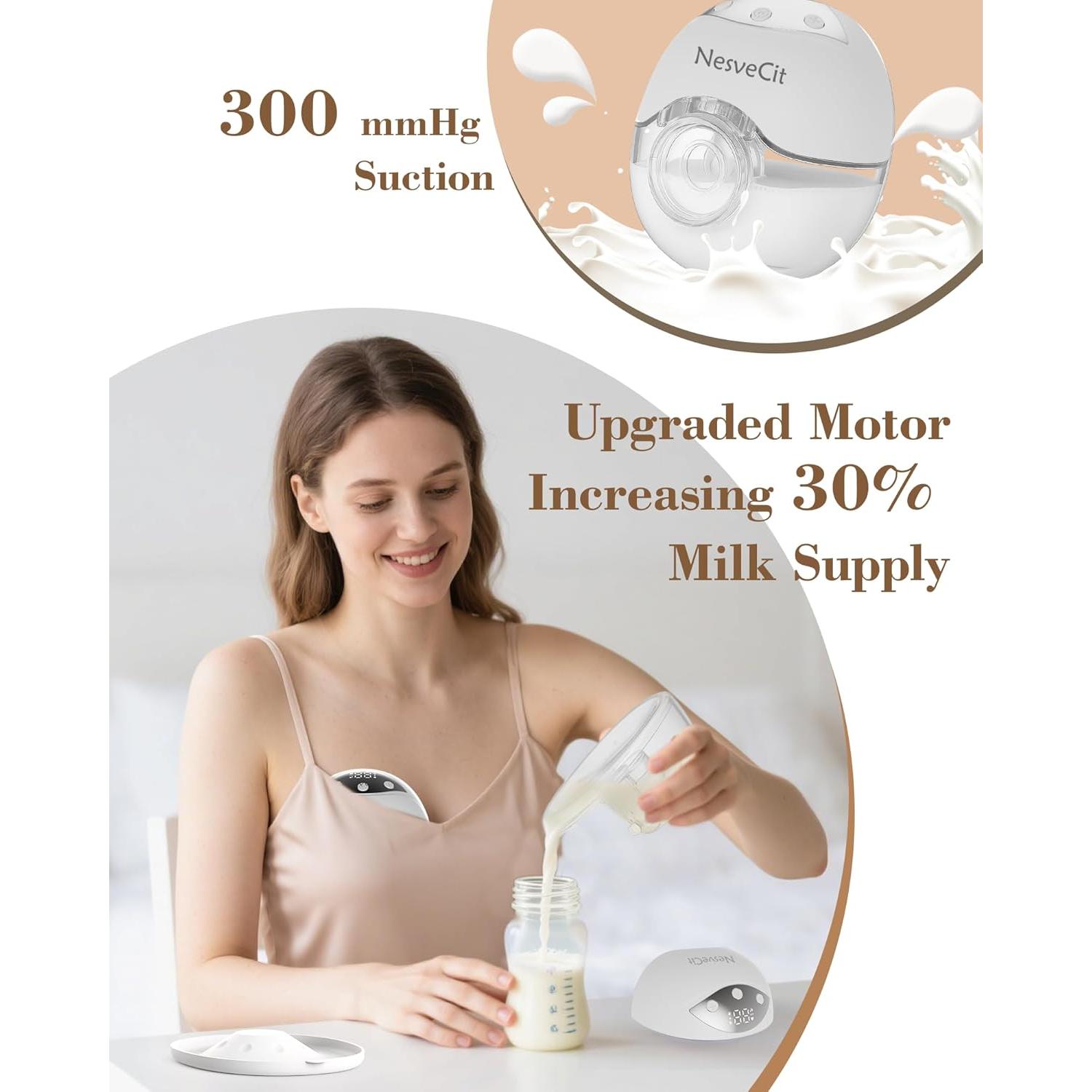 Extractor de Leche Eléctrico NesveCit Manos Libres 210ml