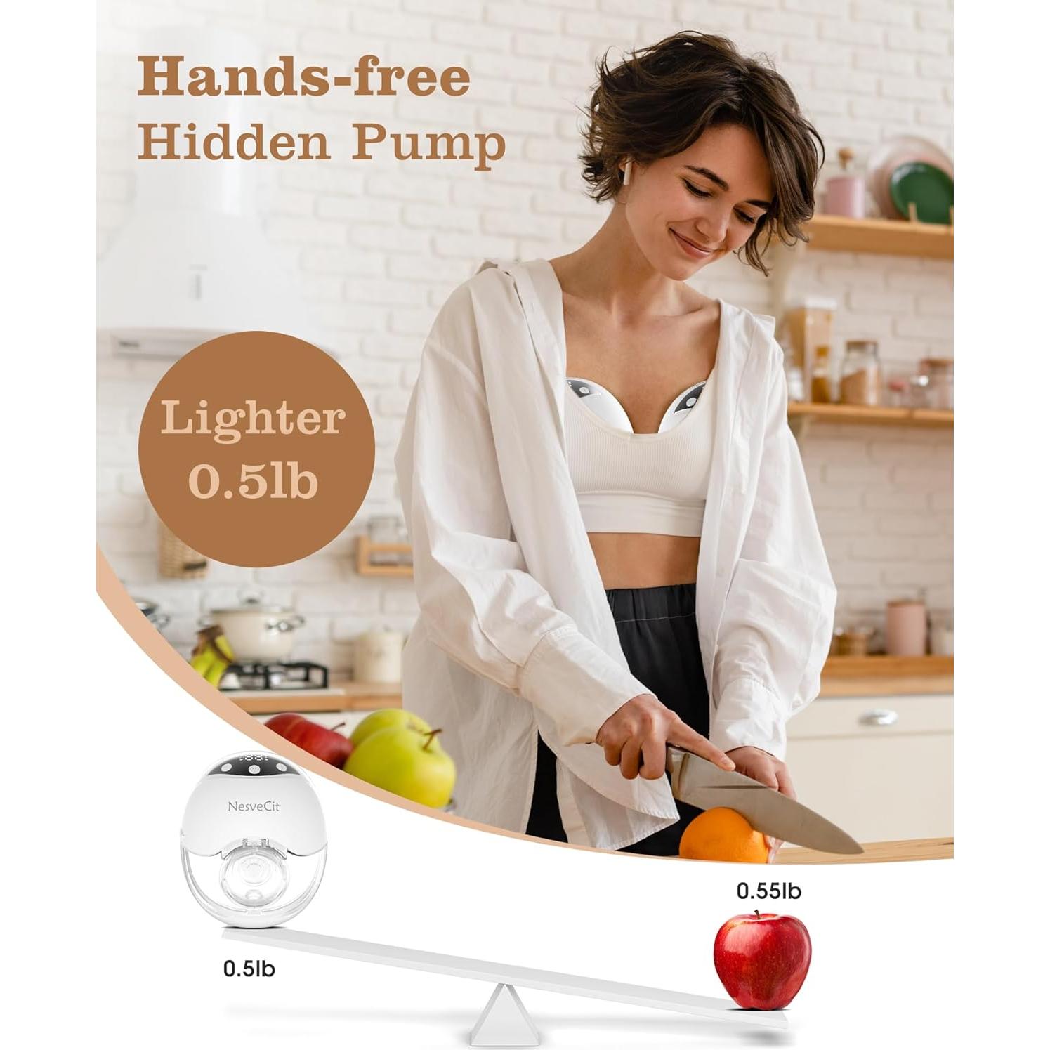 Extractor de Leche Eléctrico NesveCit Manos Libres 210ml