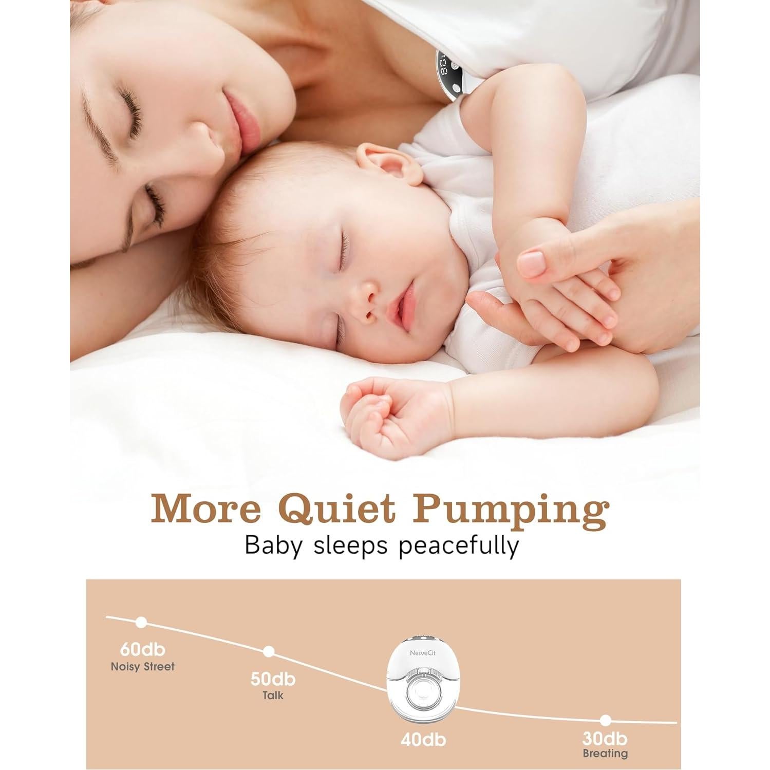 Extractor de Leche Eléctrico NesveCit Manos Libres 210ml