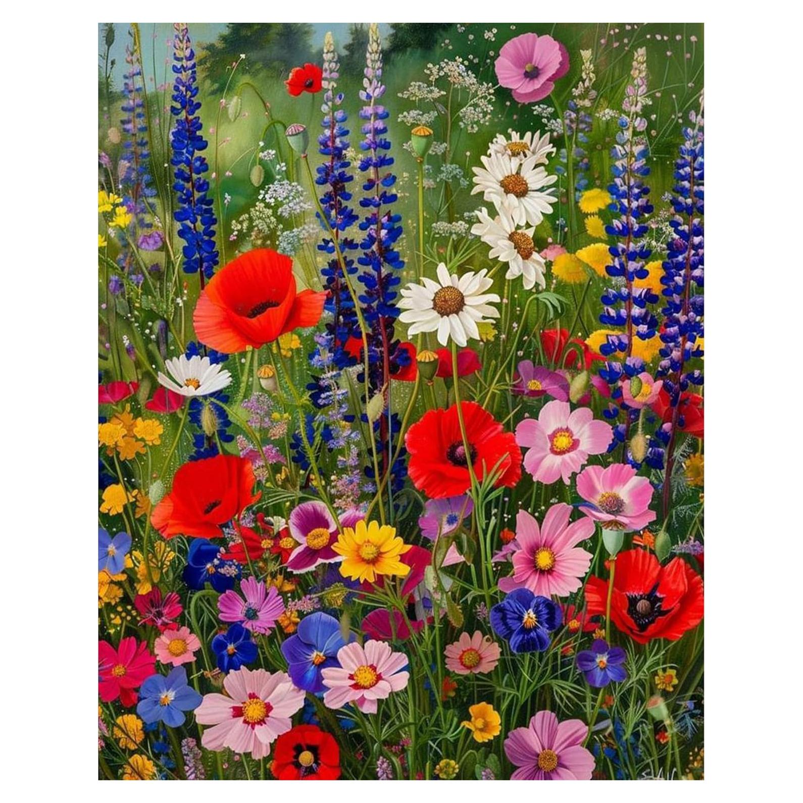 Pintura por Números Ycydilirab Flores 40.64x50.8cm Adultos