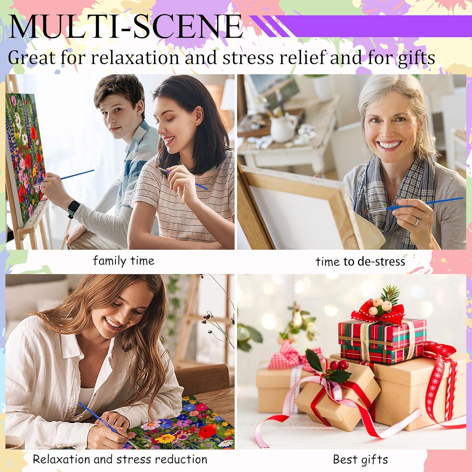 Pintura por Números Ycydilirab Flores 40.64x50.8cm Adultos