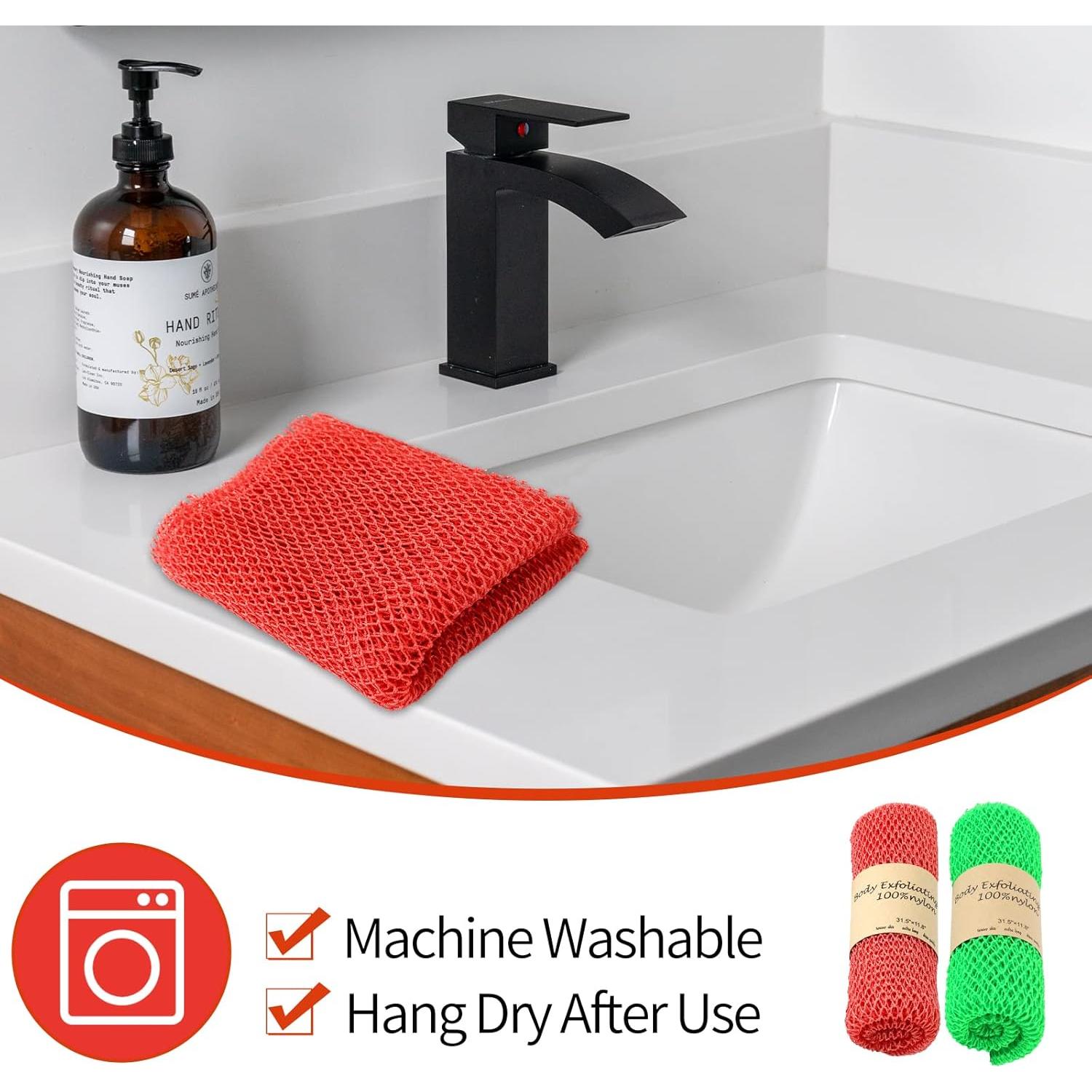 Esponja de Red Africana Meledor para Exfoliación 2 Piezas 40x70cm