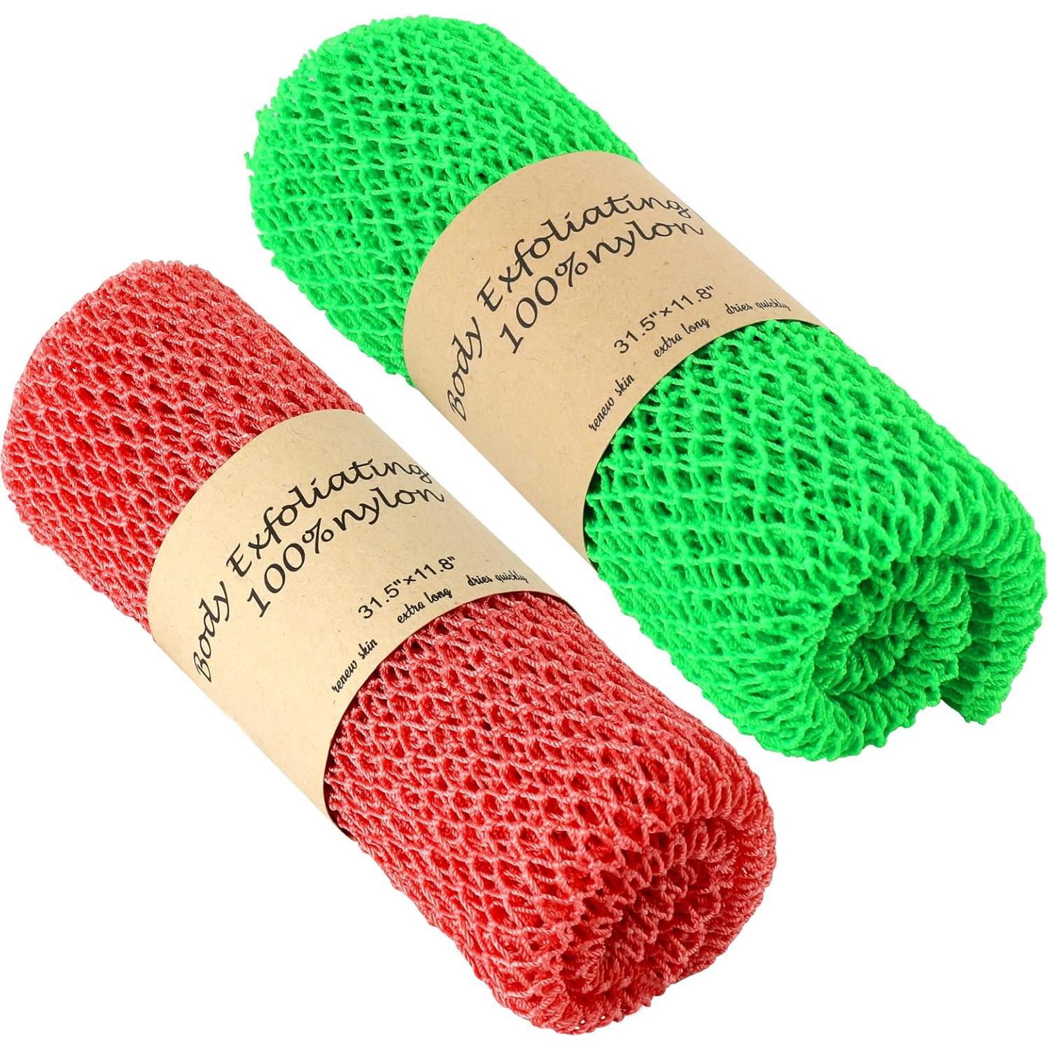 Esponja de Red Africana Meledor para Exfoliación 2 Piezas 40x70cm