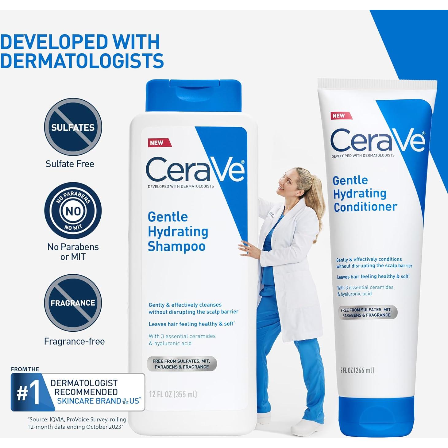 Champú Hidratante Suave CeraVe 354 ml Sin Sulfatos