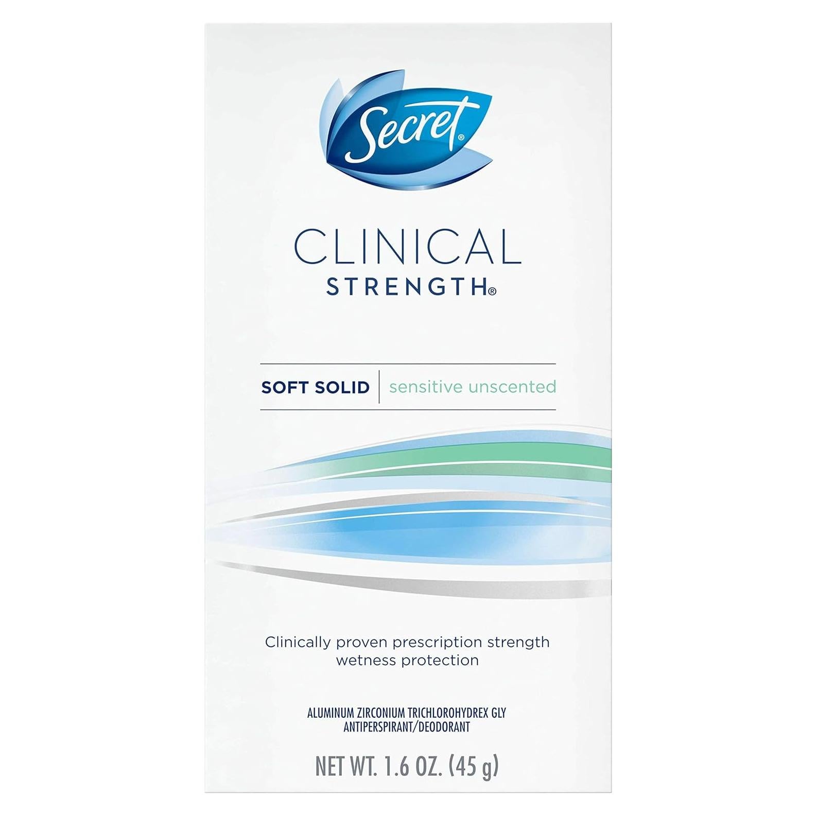 Desodorante Clínico Secreto Fuerza Suave Sin Fragancia 45 g
