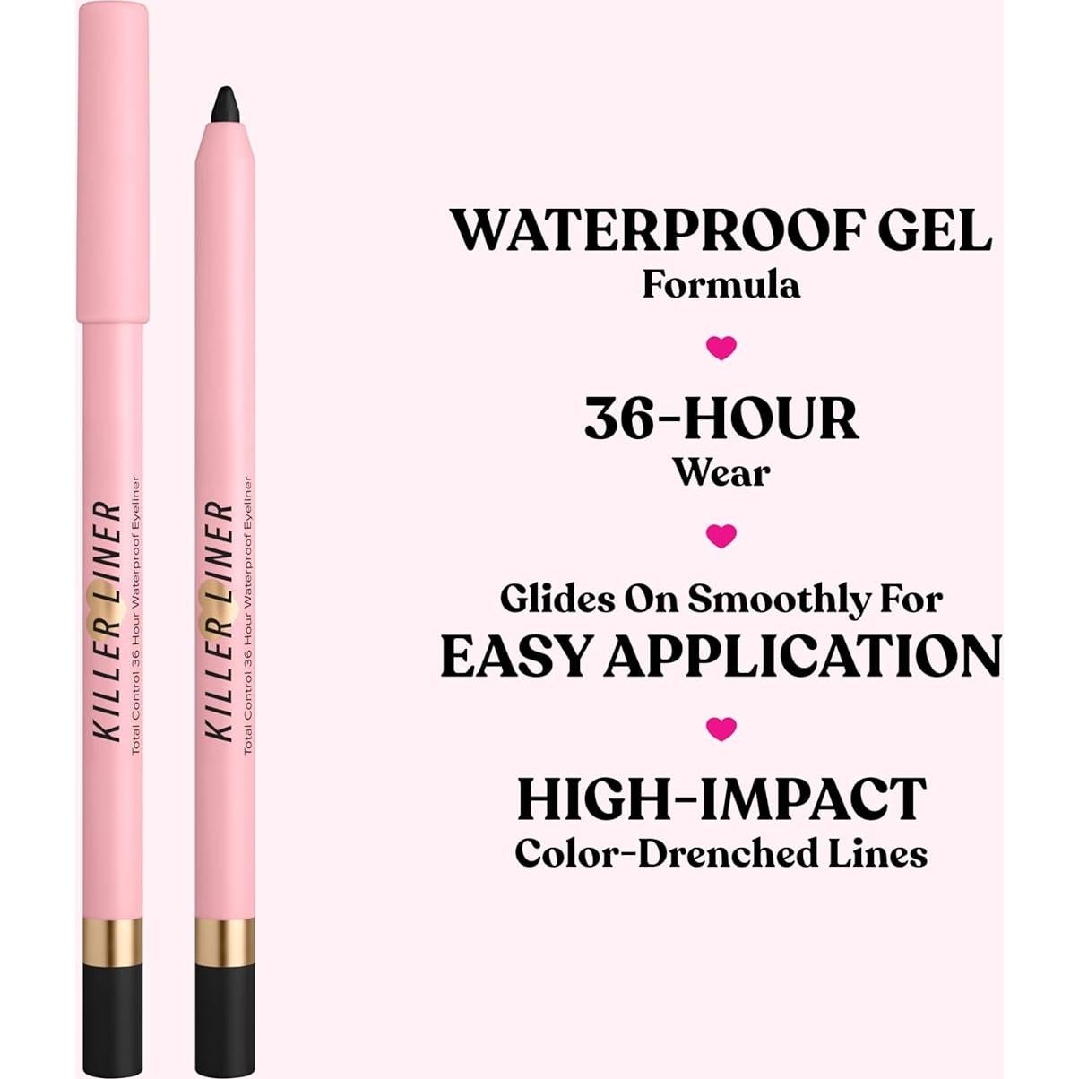 Eyeliner en Gel Too Faced Killer Liner 36 Horas Negro 1.13g