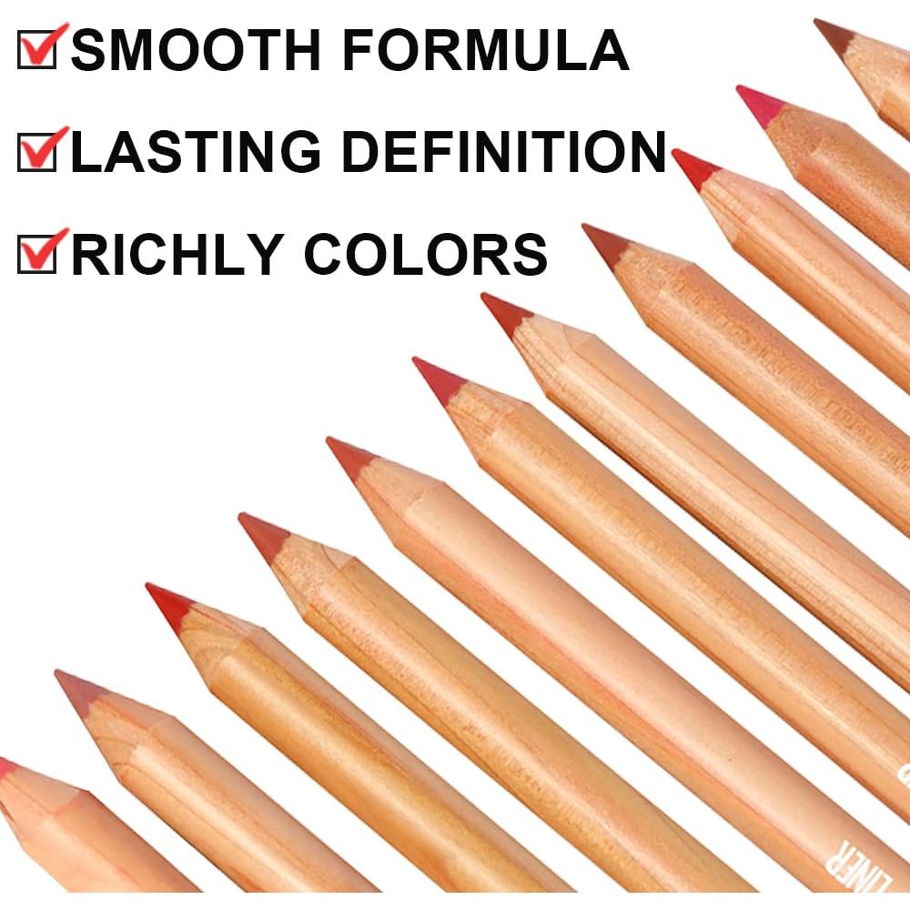 Juego de 12 Lápices Labiales KIMIEYE Mate Alta Pigmentación